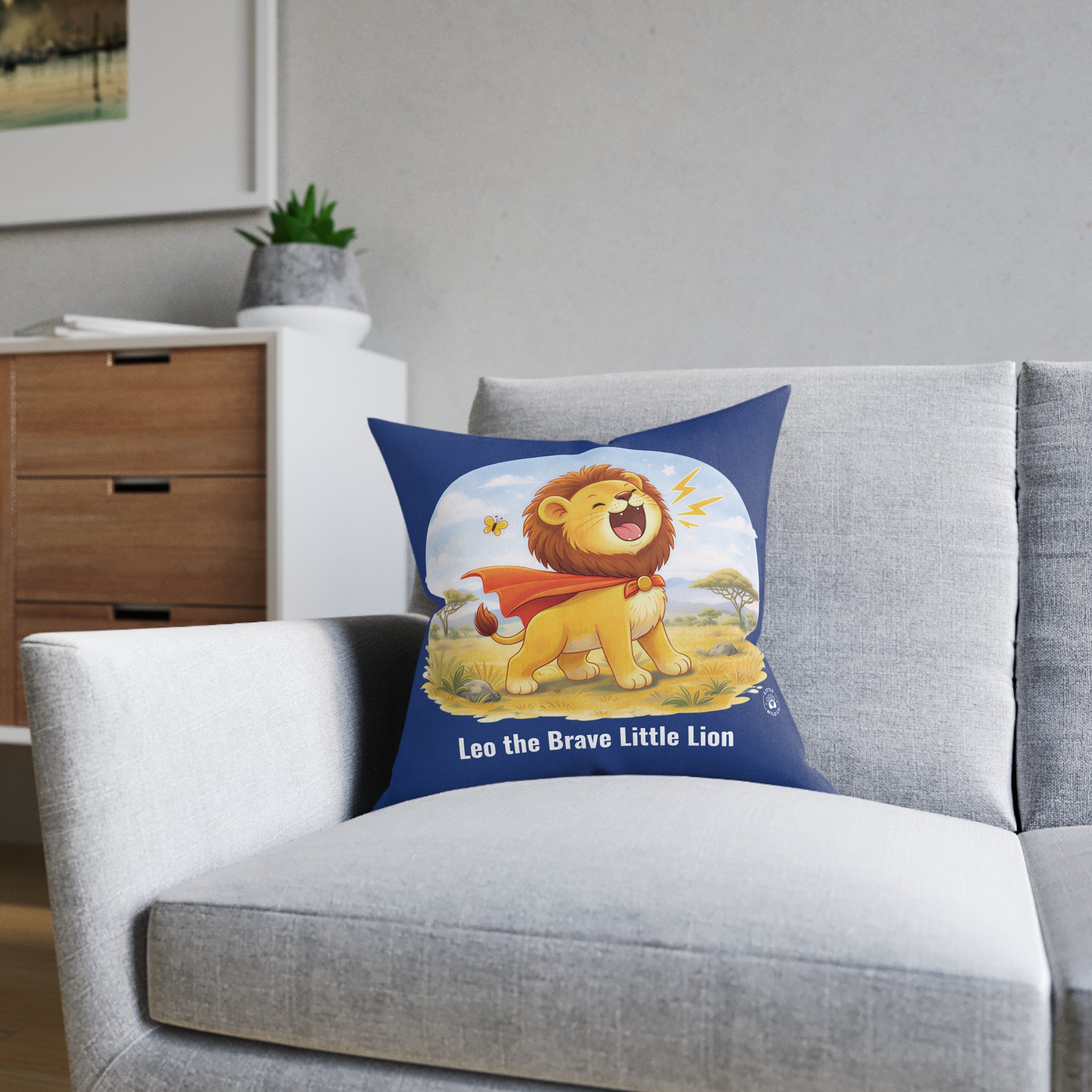 Cushion - Leo the Brave Little Lion - Little Wild Co.