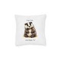 Square Cushion – Keep Calm... And Badger On | Woodland Animal Cushion