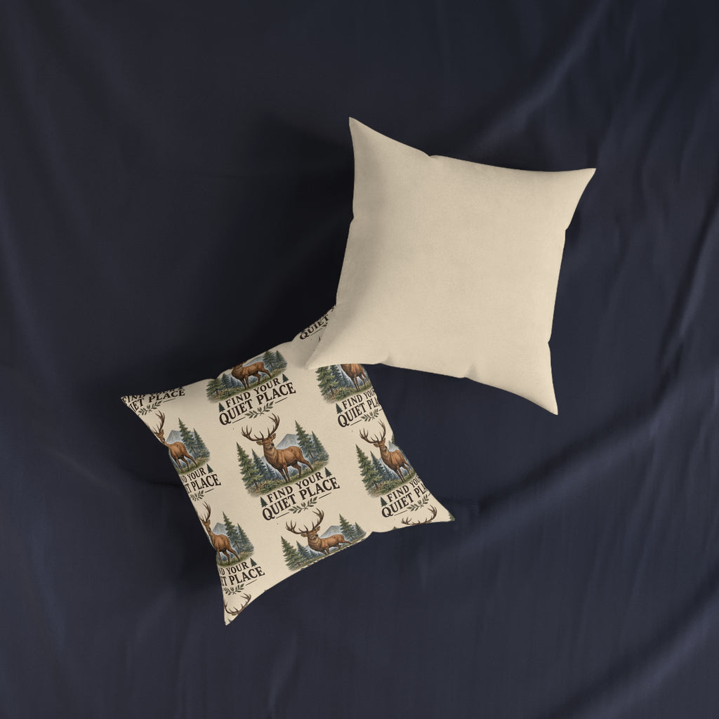 Square Cushion – Find Your Quiet Place | Relaxation & Wellbeing Cushion