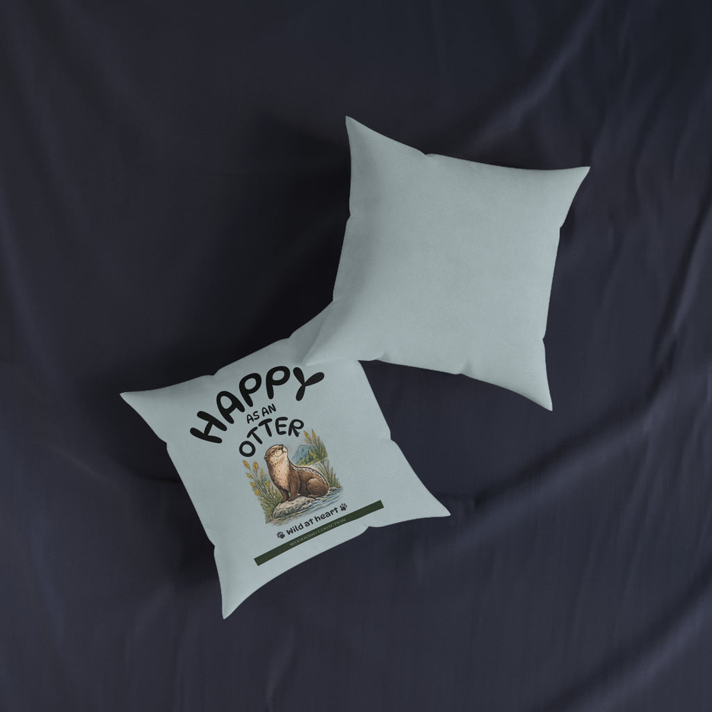 Square Cushion - Happy as an Otter