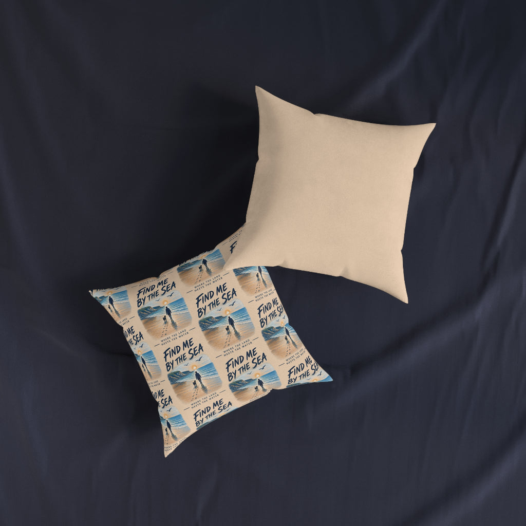 Square Cushion – Find Me by the Sea | Coastal & Seaside Cushion