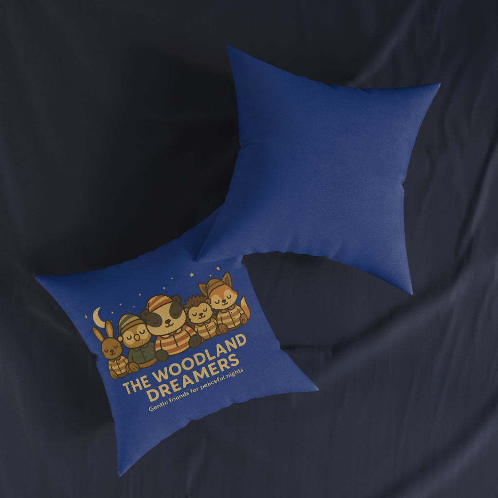Square Cushion - Woodland Dreamers (Twilight Blue)