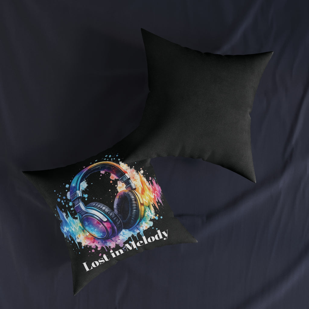 Square Cushion – Lost in Melody | Music Lover Cushion
