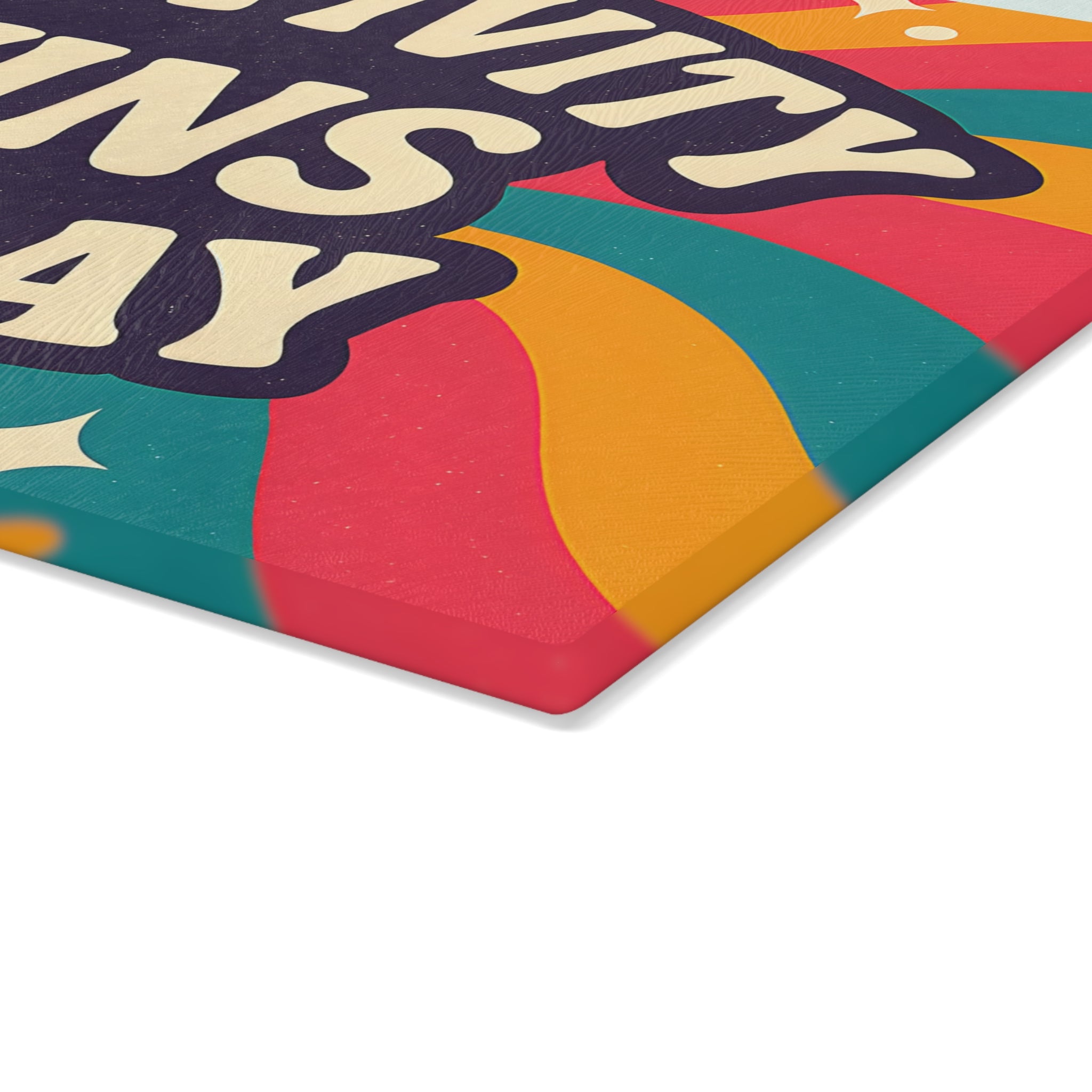 Glass Cutting Board - Positivity Wins the Day Design