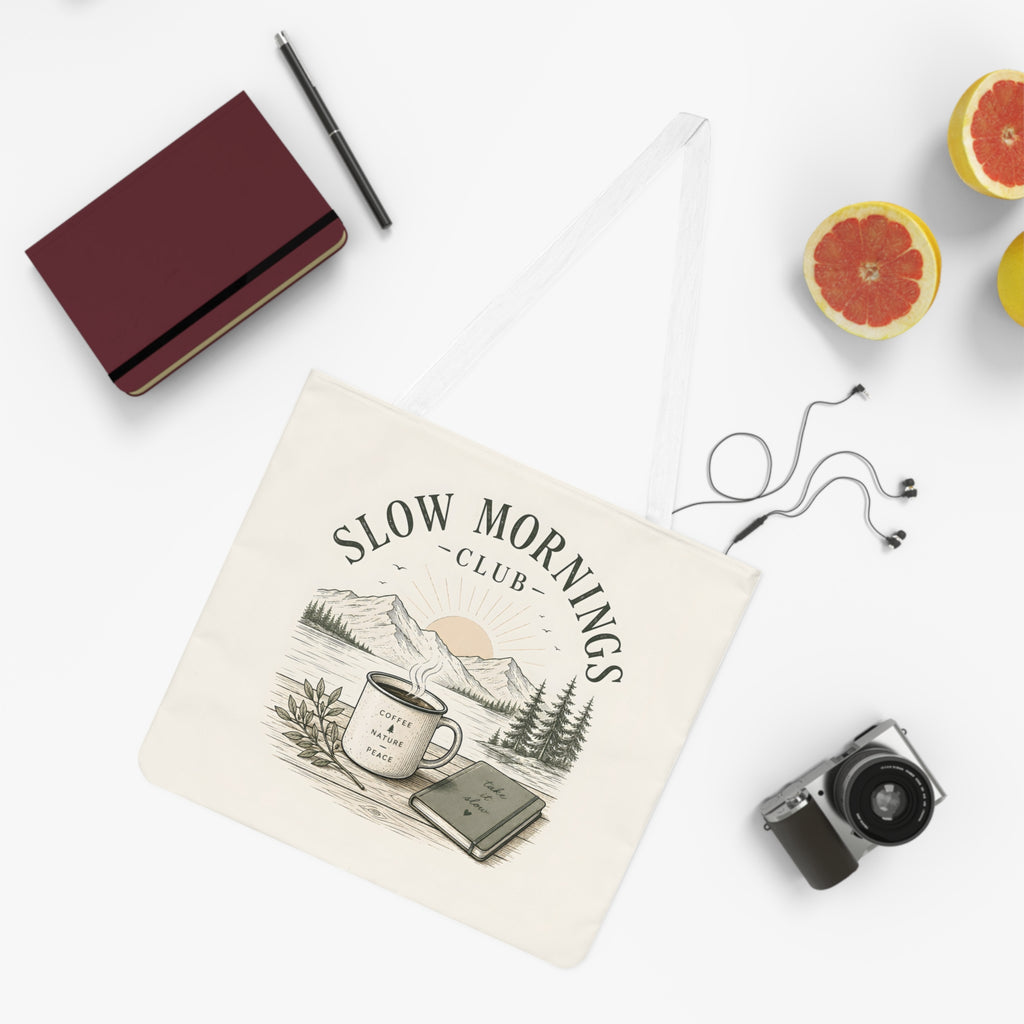 Large Tote Bag - Slow Morning Club | Relaxed Everyday Tote