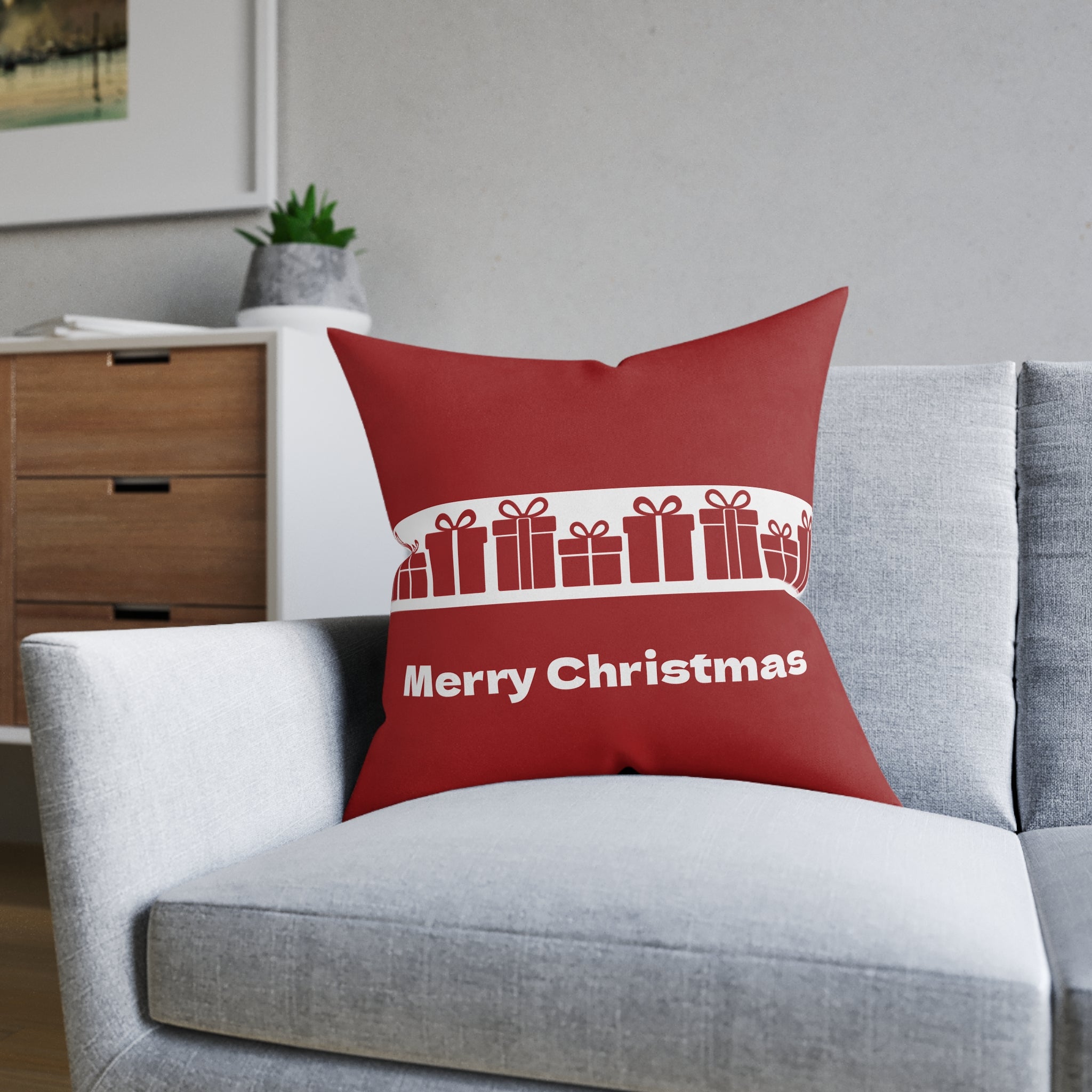 Square Cushion - Presents - Merry Christmas