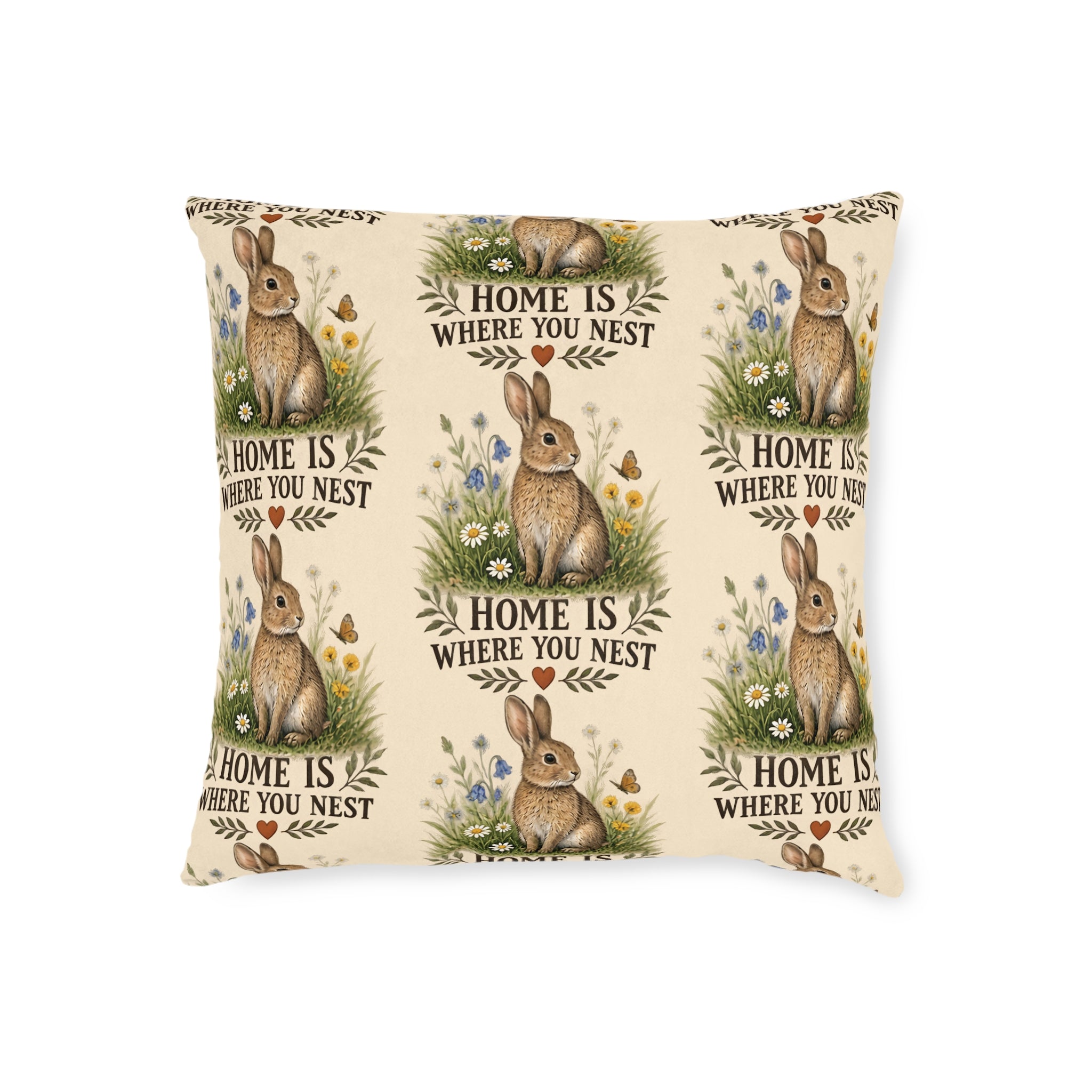 Square Cushion – Home Is Where You Nest | Bird Lover Cushion