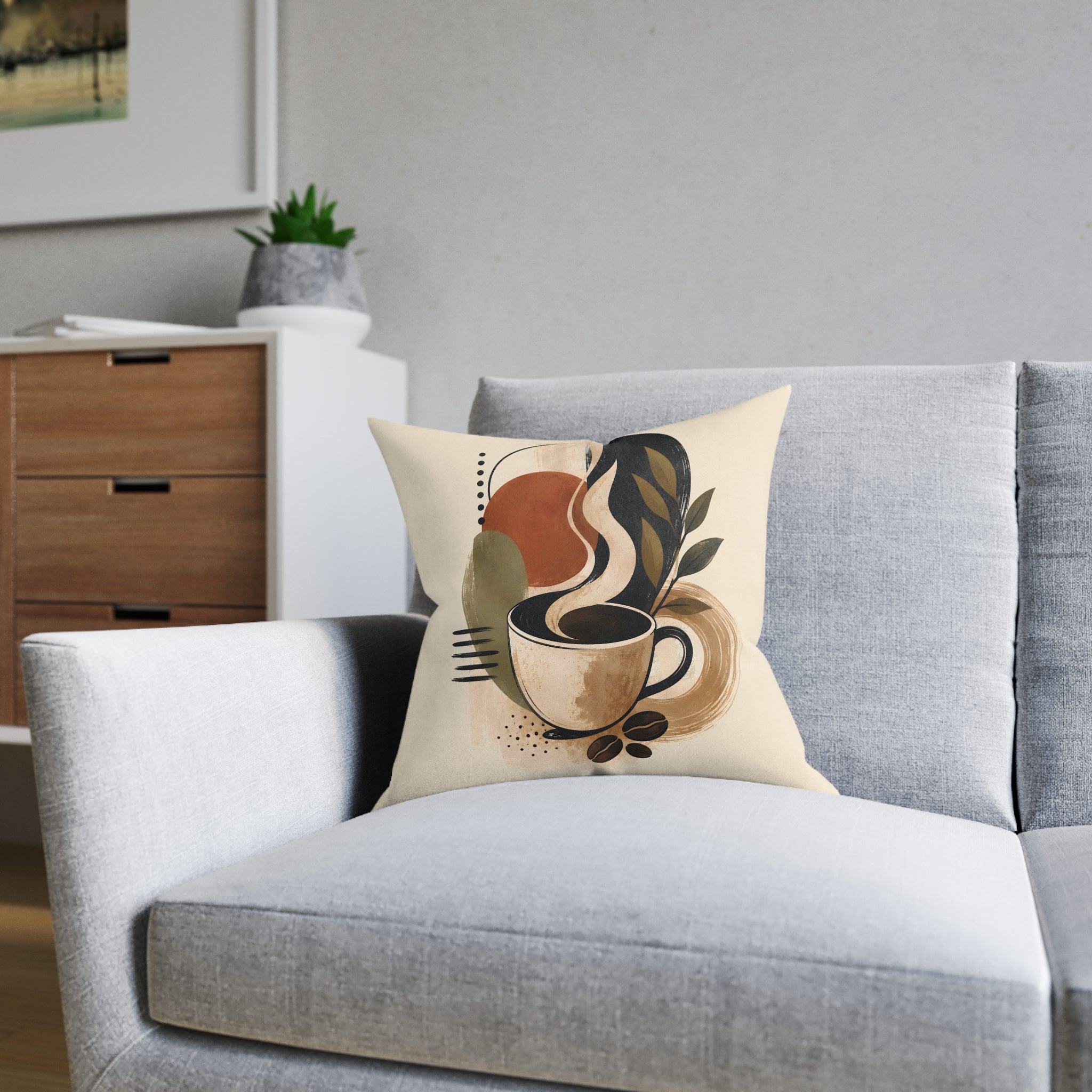 Square Cushion – Coffee | Coffee Lover Cushion
