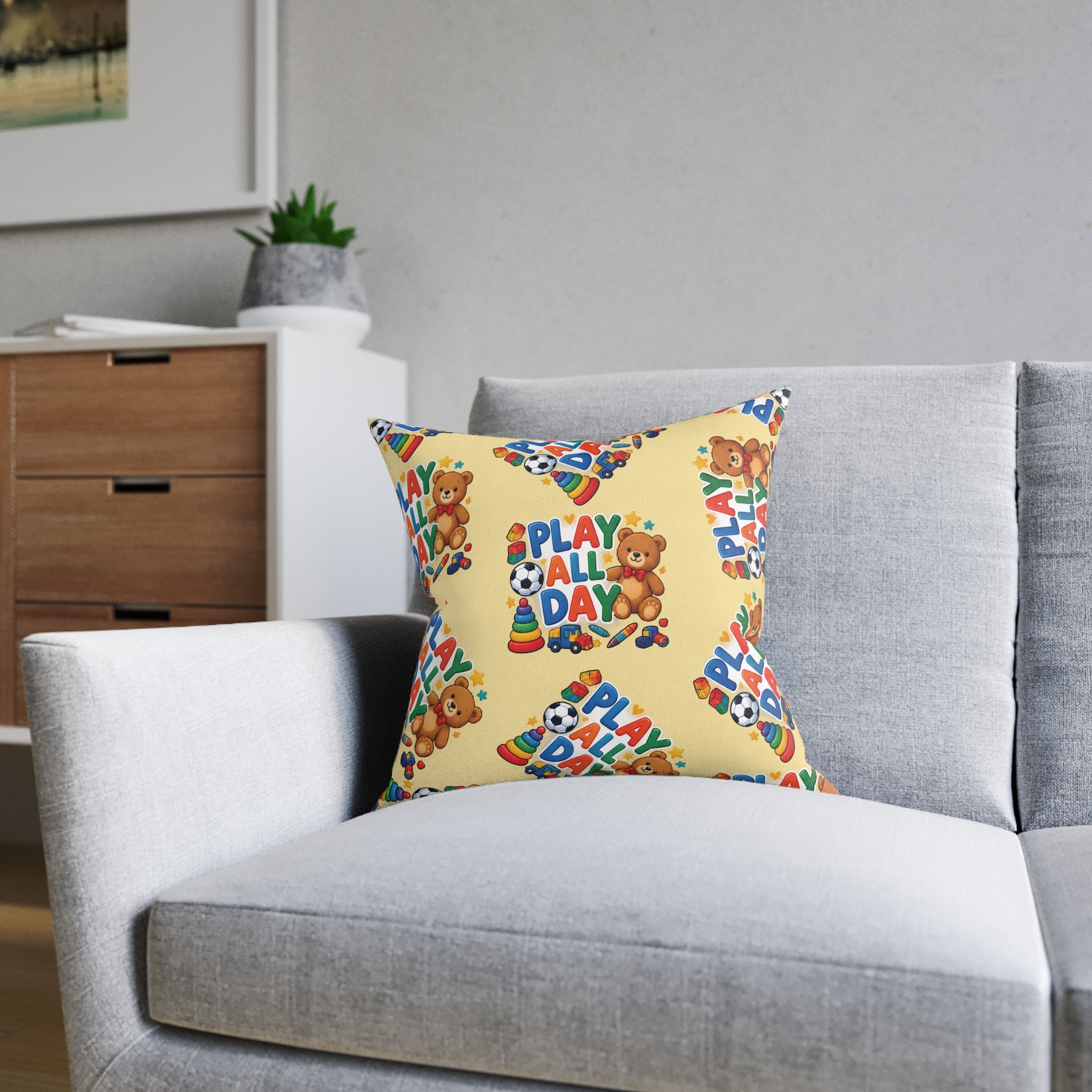 Square Cushion - Play All Day