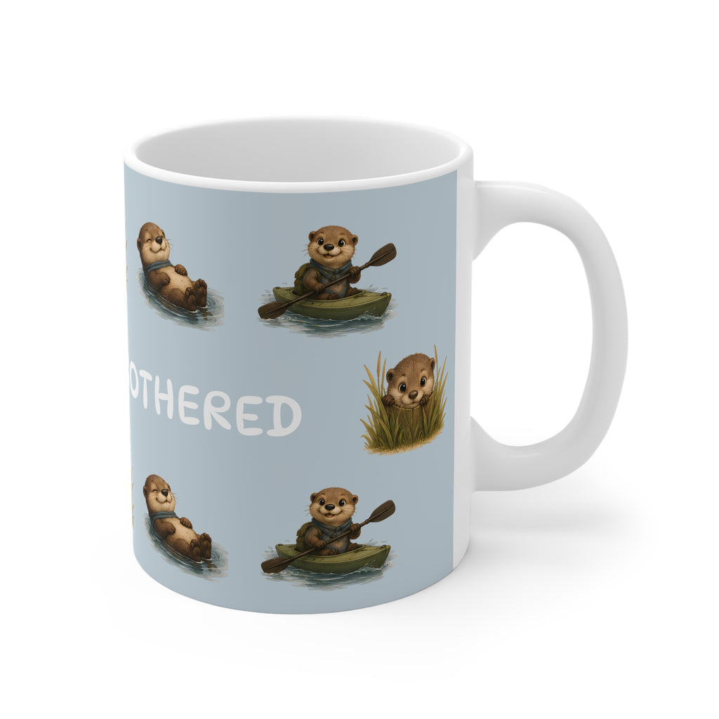Ceramic Mug – Otterly Unbothered | Funny Otter Mug | Blue Wildlife Gift