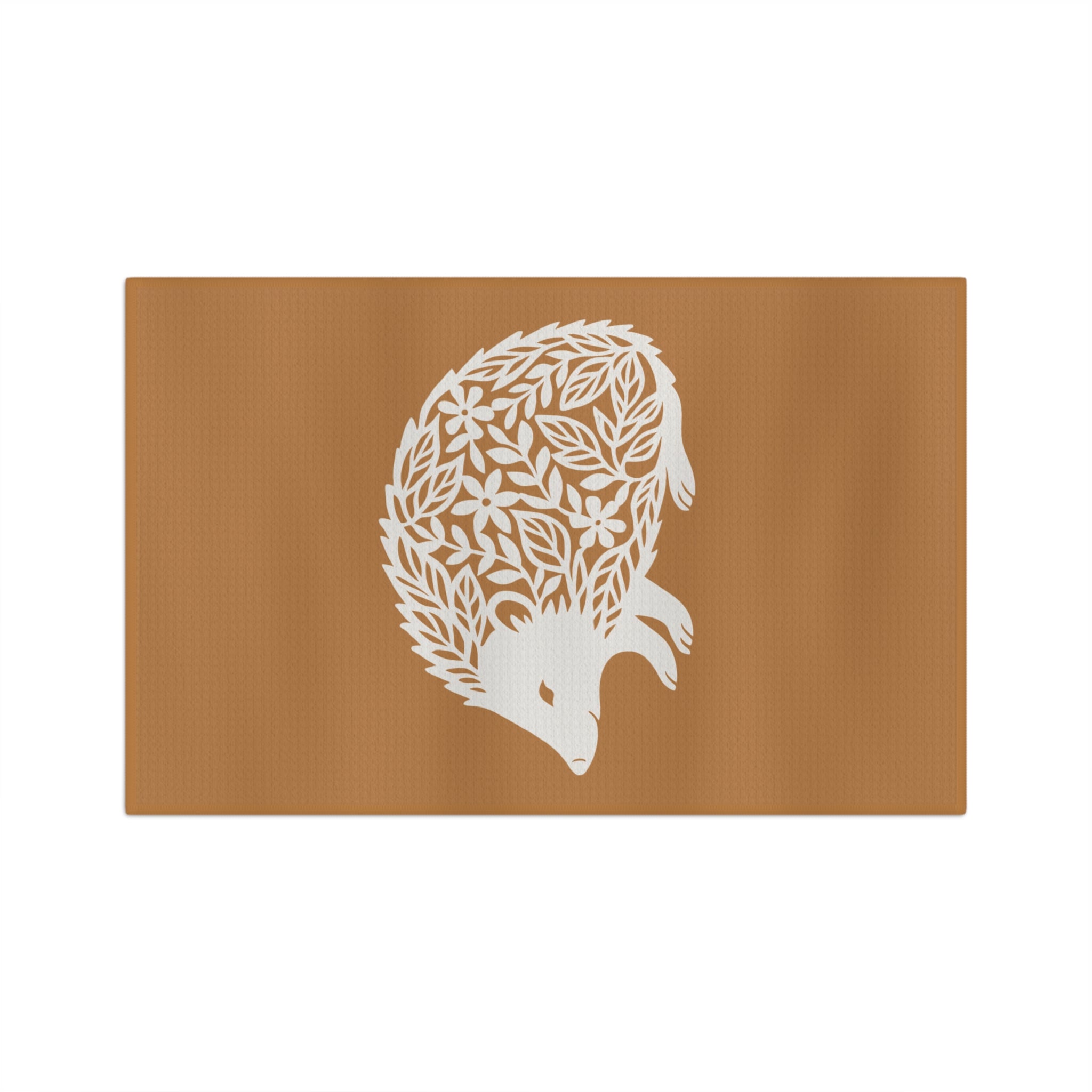 Tea Towel Microfiber - Floral Hedgehog Design