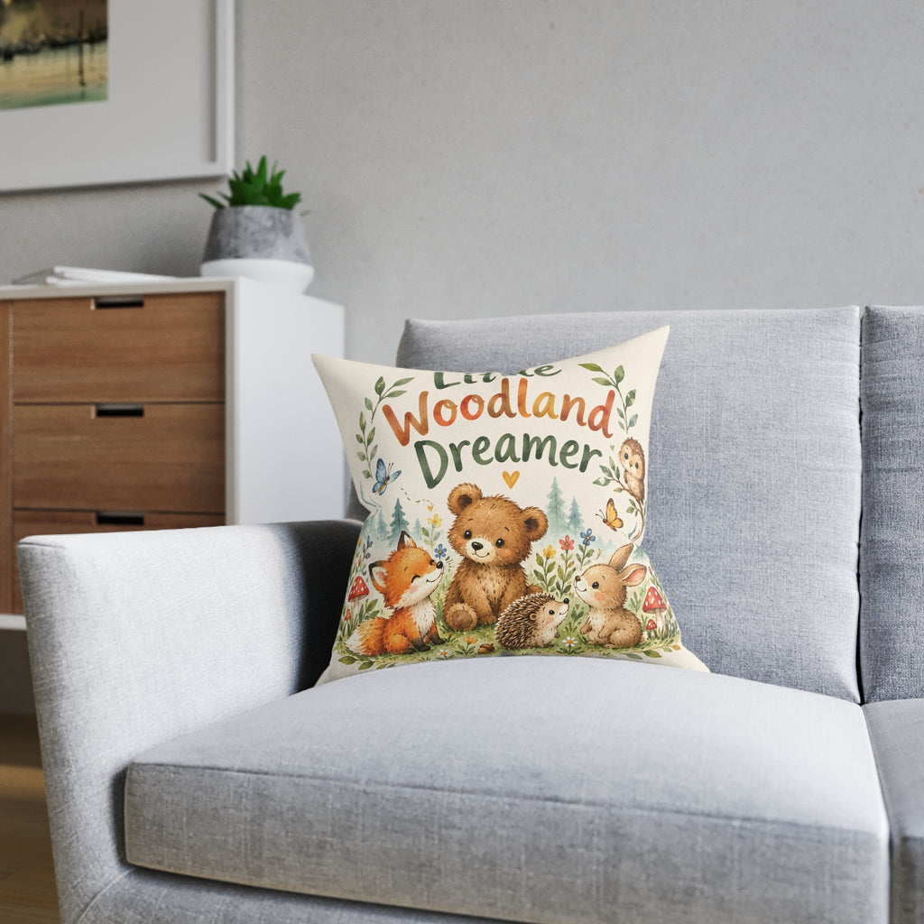 Square Cushion – Little Woodland Dreamer | Woodland Nursery Cushion