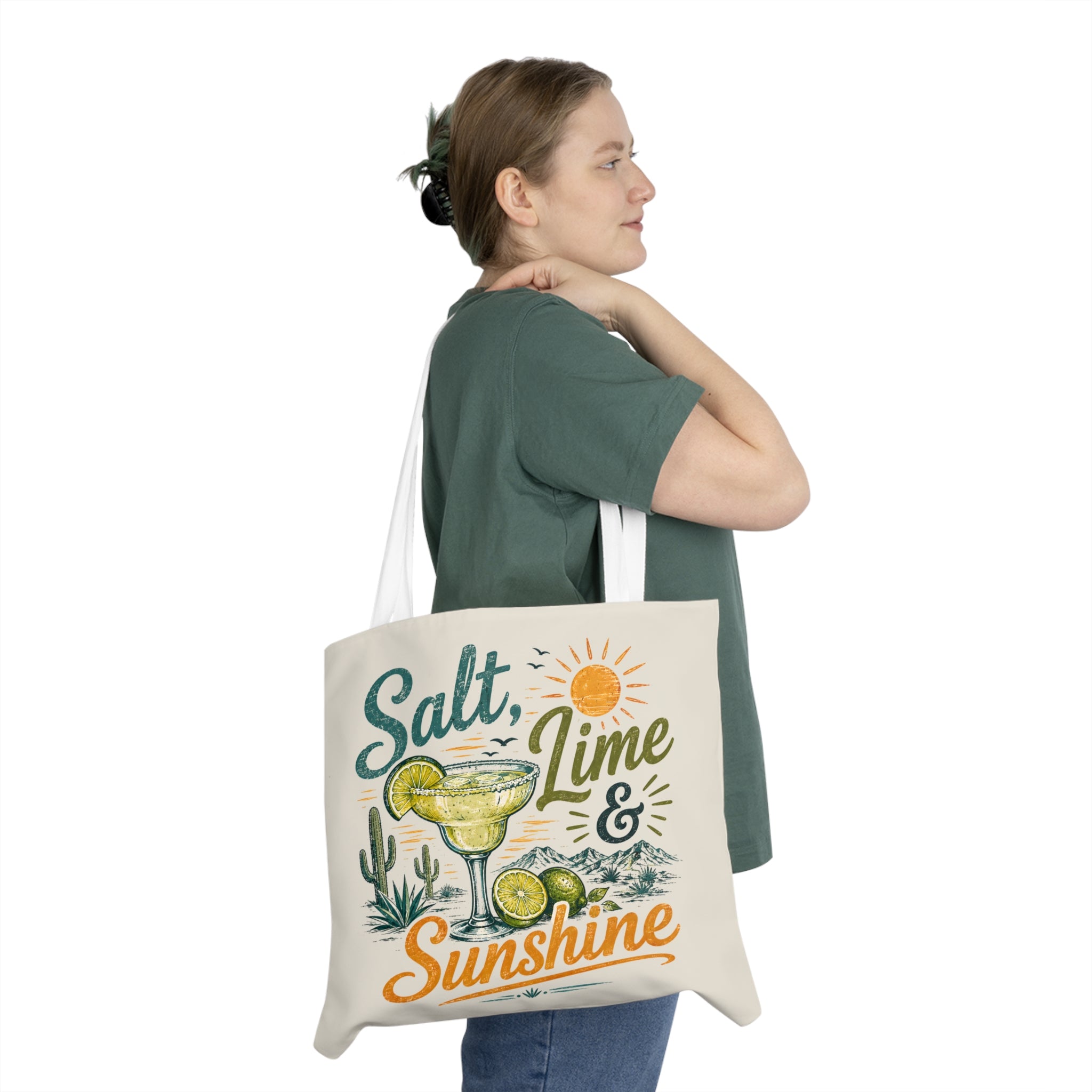 Large Beach Tote Bag – Salt Lime & Sunshine