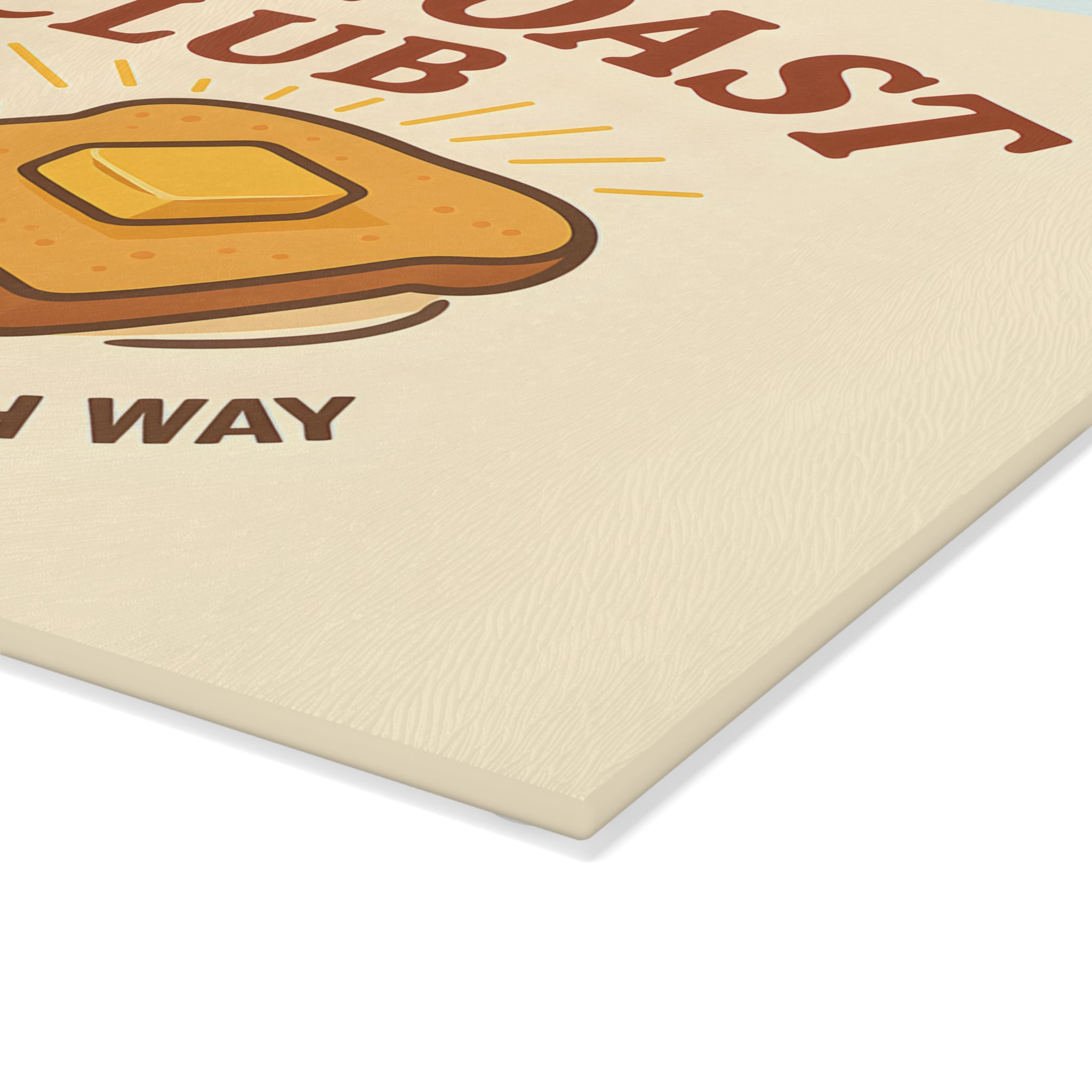 Glass Cutting Board - Tea & Toast Design