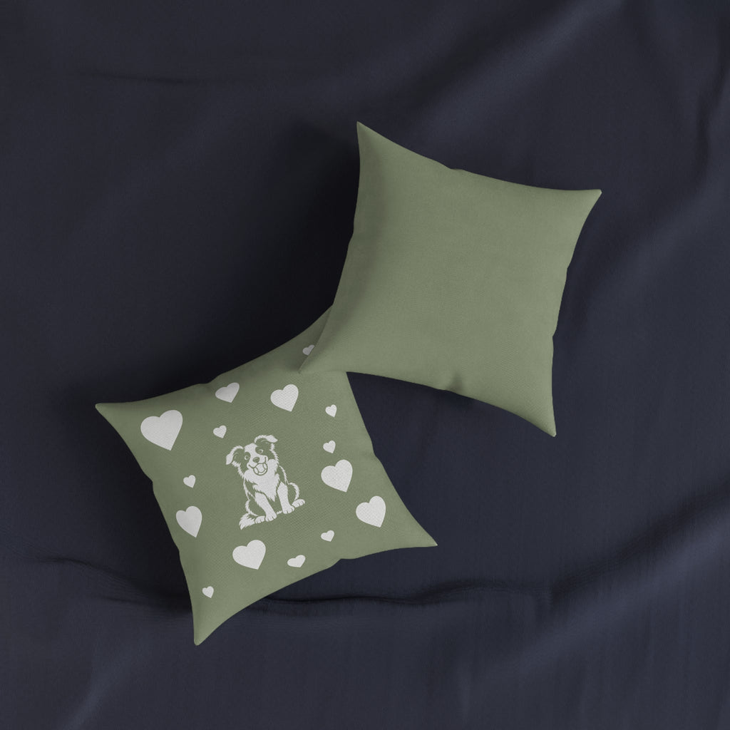 Square Cushion - Border Collie Ball Fun