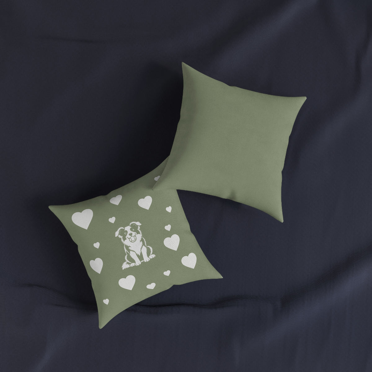 Square Cushion - Border Collie Ball Fun