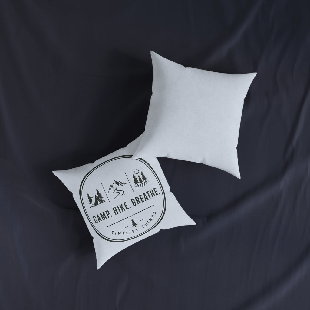 Square Cushion - Camp. Hike. Breathe.