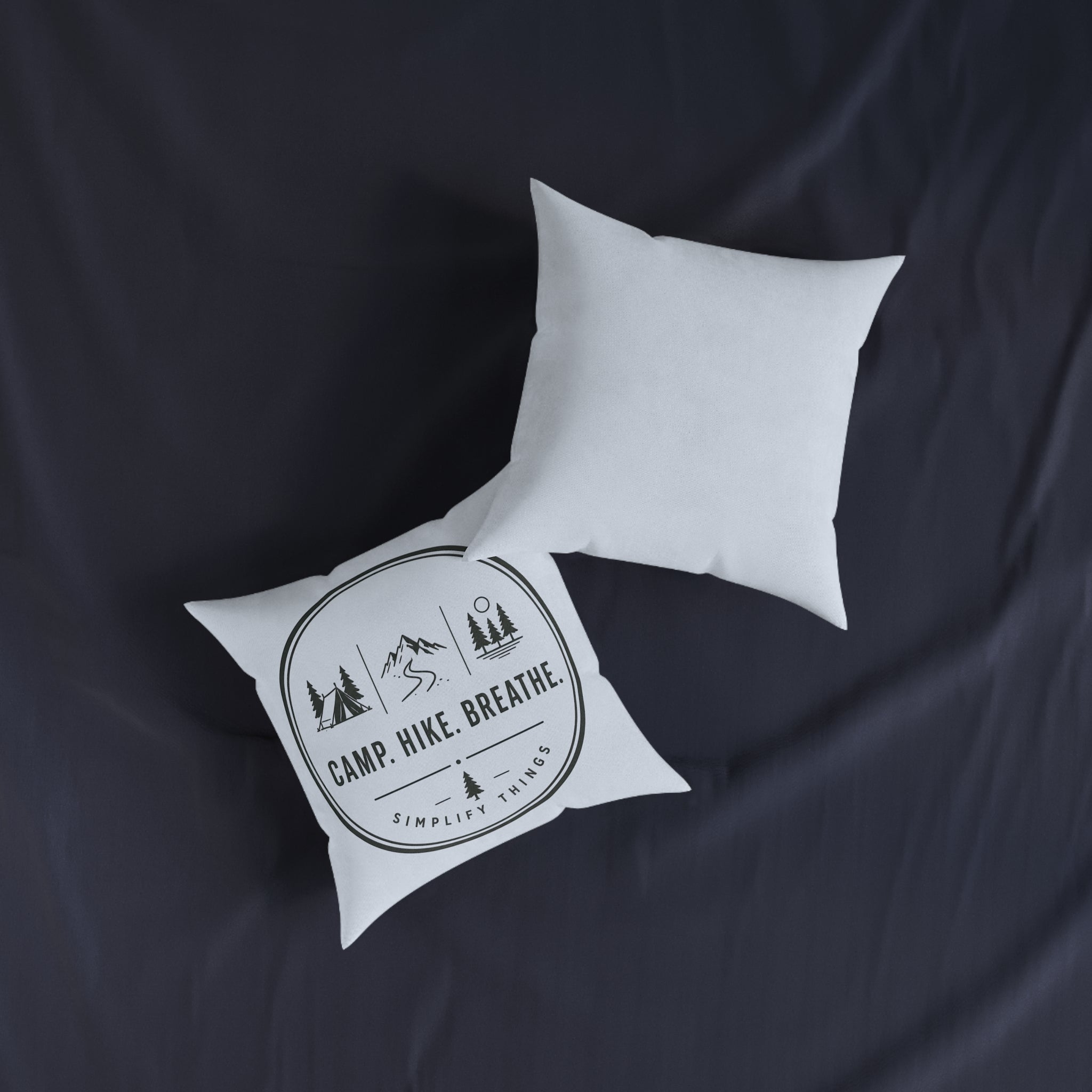 Square Cushion - Camp. Hike. Breathe.