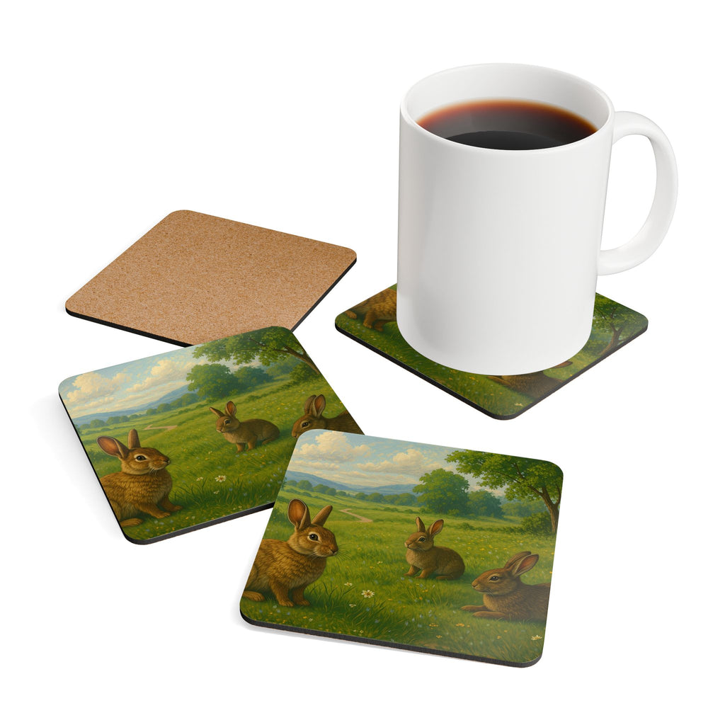 Coaster Set with Rabbit Design