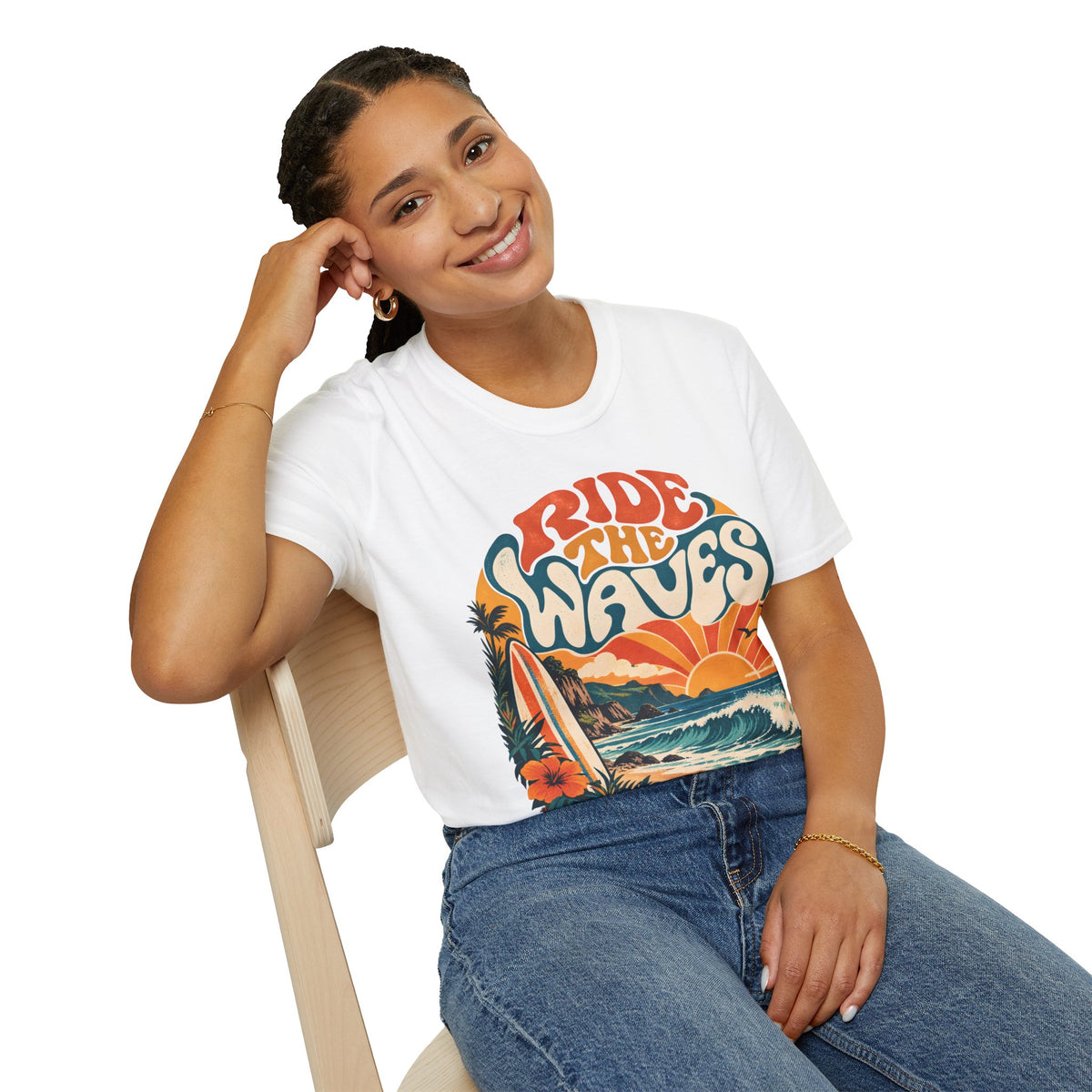 Unisex T-Shirt – Ride the Waves | Coastal Lifestyle T-Shirt