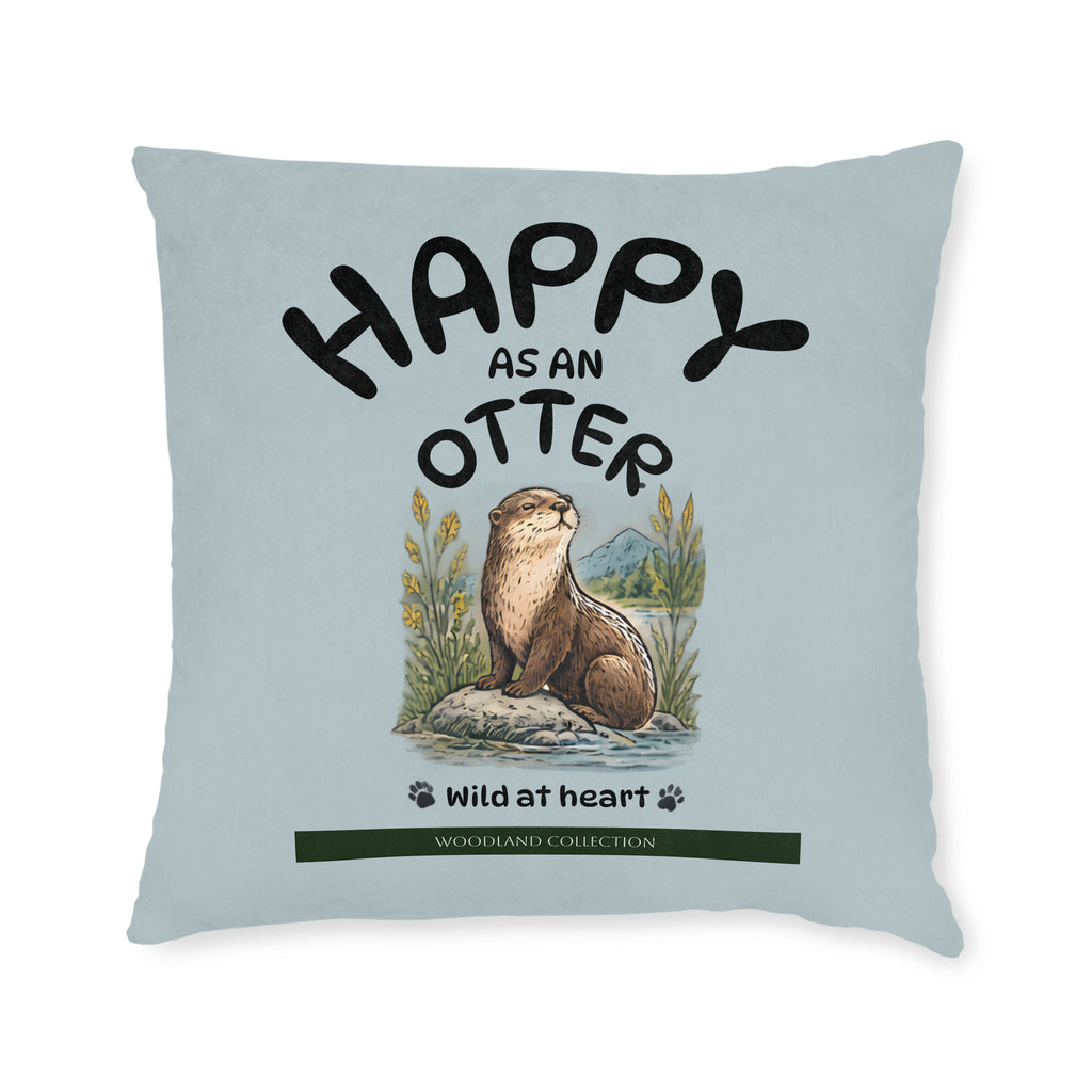 Square Cushion - Happy as an Otter