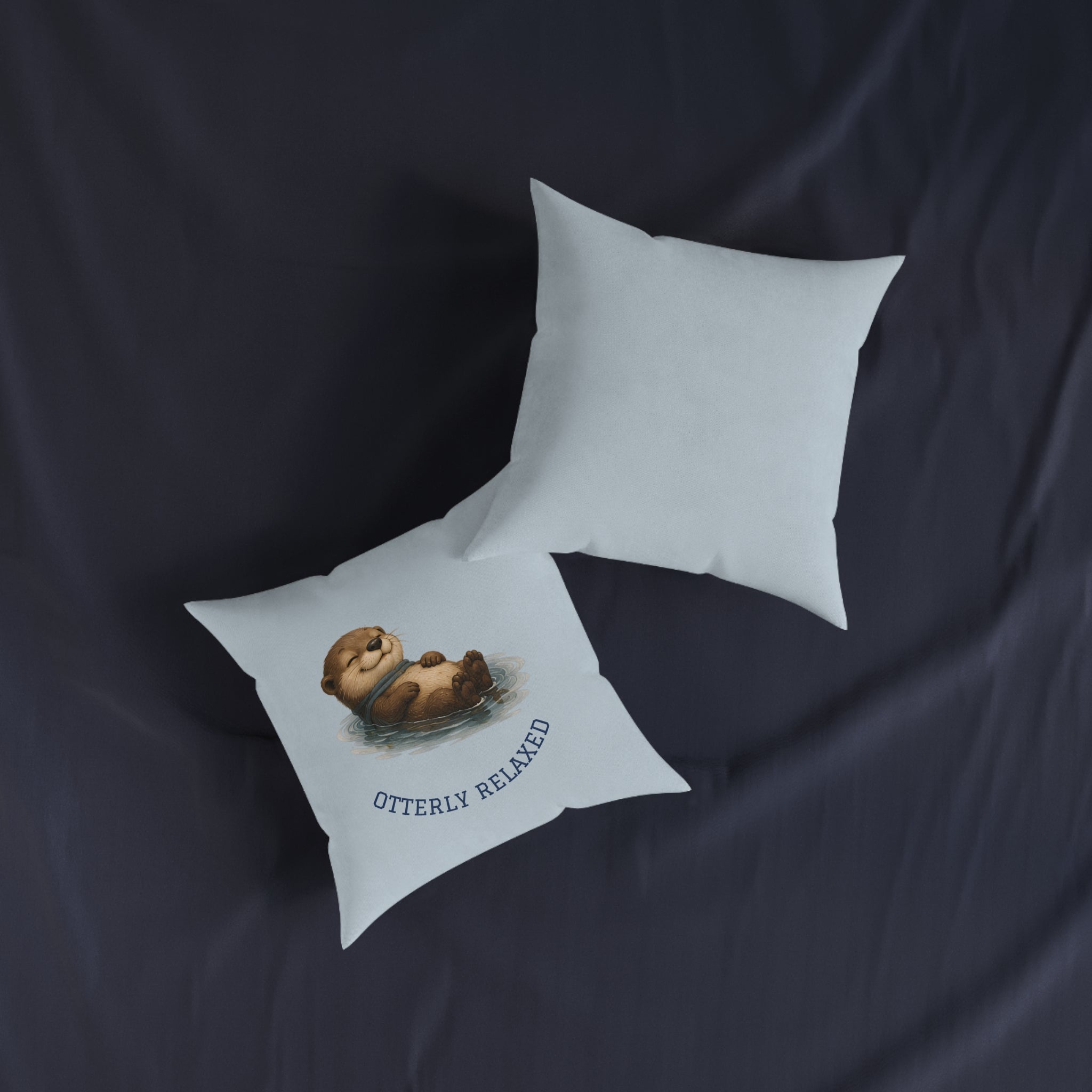 Square Cushion – Otterly Relaxed | Otter Lover Cushion