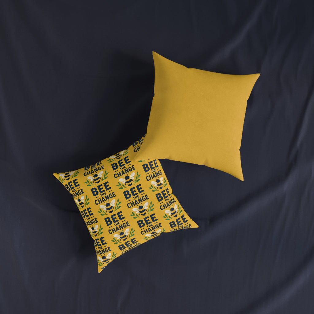 Square Cushion – Bee the Change | Bee Lover & Nature Cushion