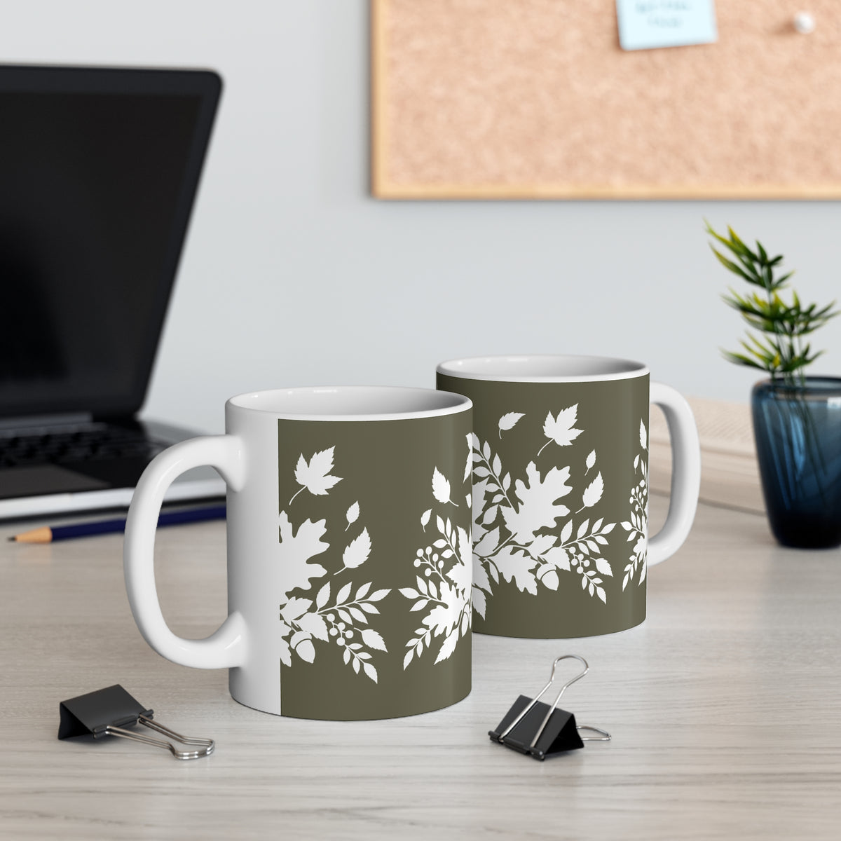 Ceramic Mug - Autumn Mug - Green