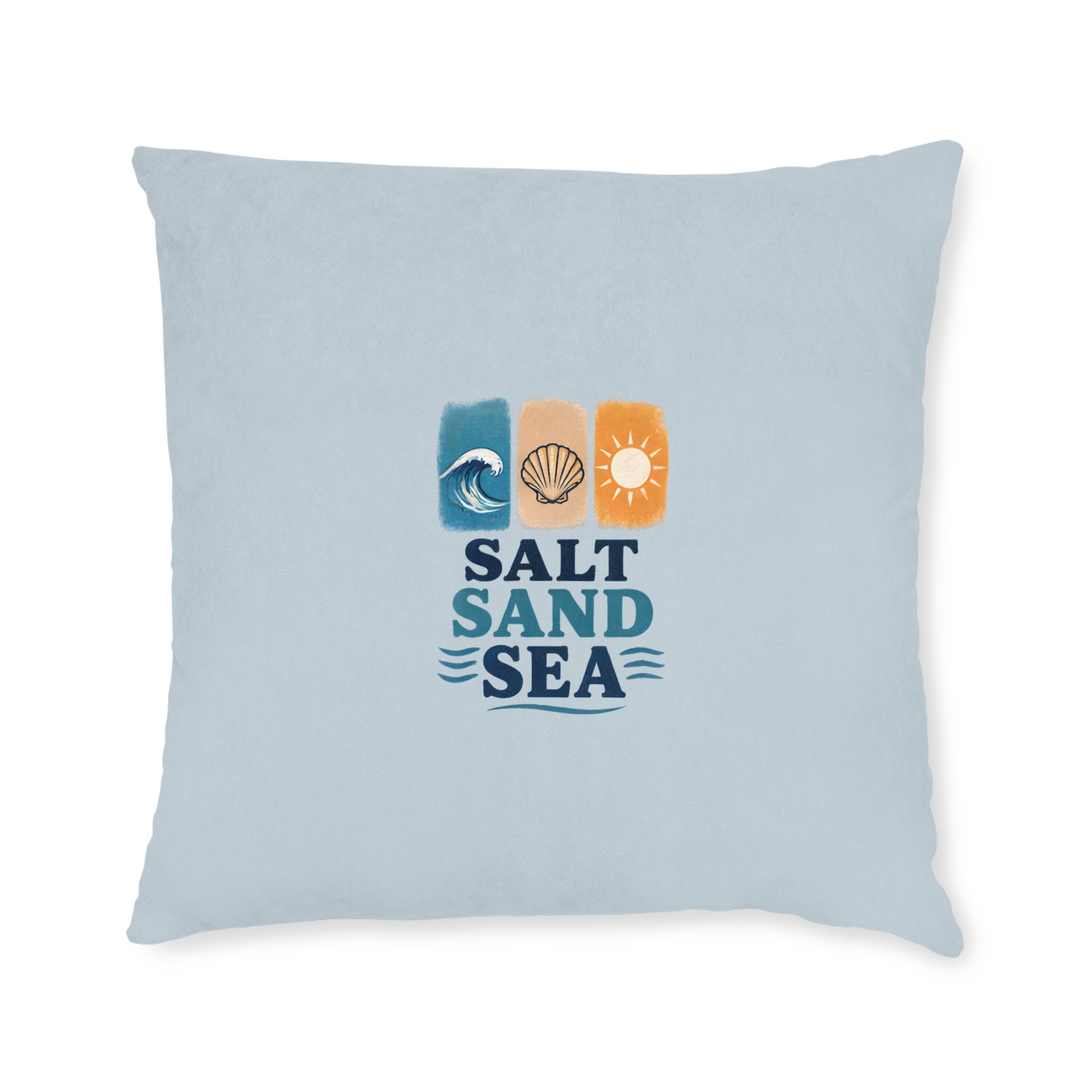 Square Cushion - Salt Sand Sea | Coastal Beach Home Decor