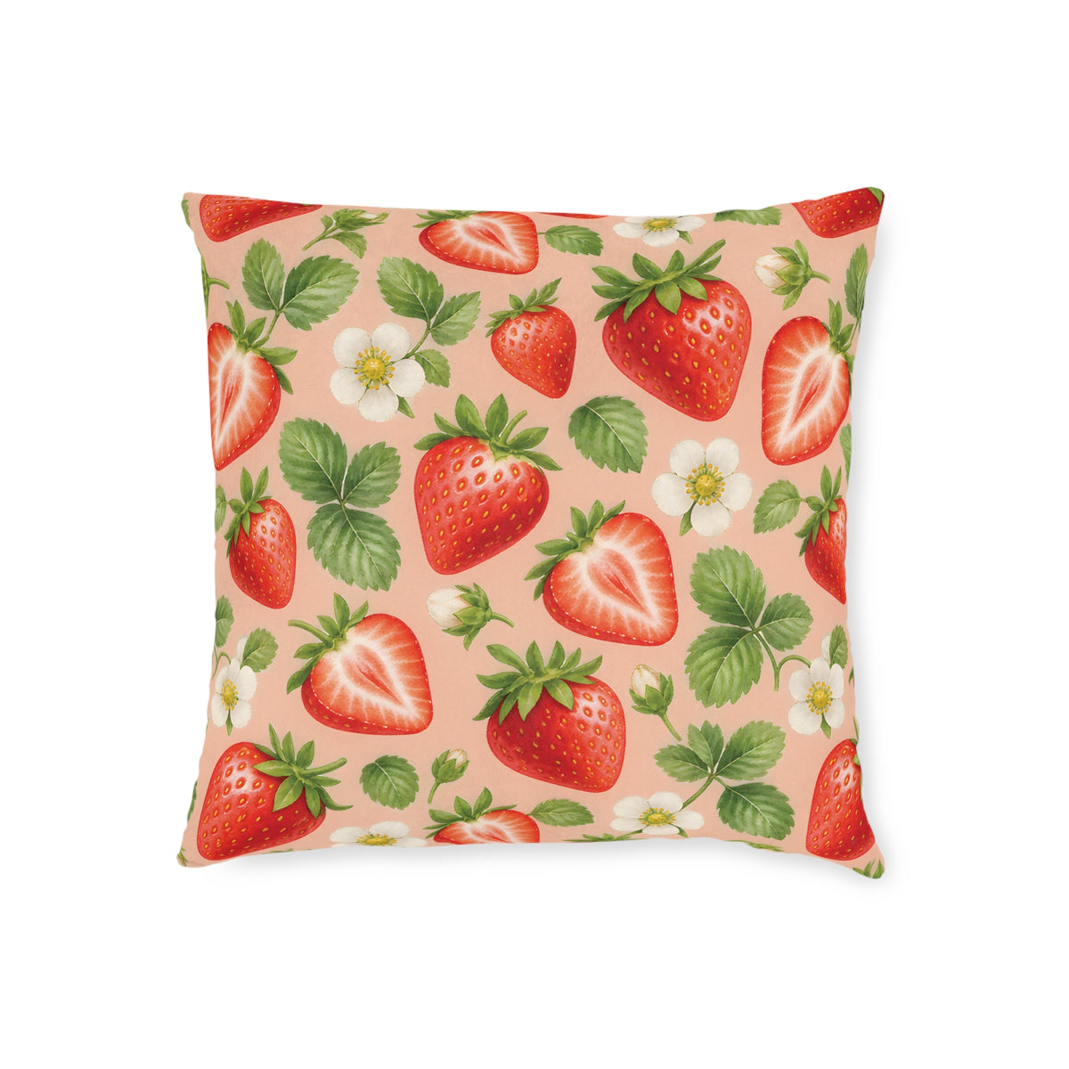 Square Cushion – Strawberry | Fruit & Nature Home Decor