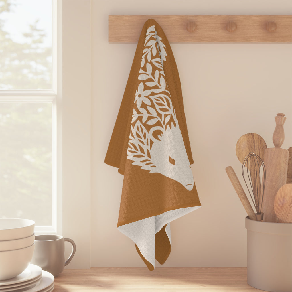 Tea Towel Microfiber - Floral Hedgehog Design