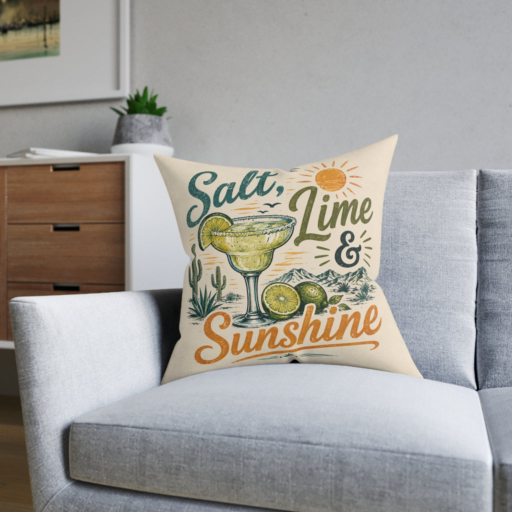 Square Cushion - Salt, Lime and Sunshine