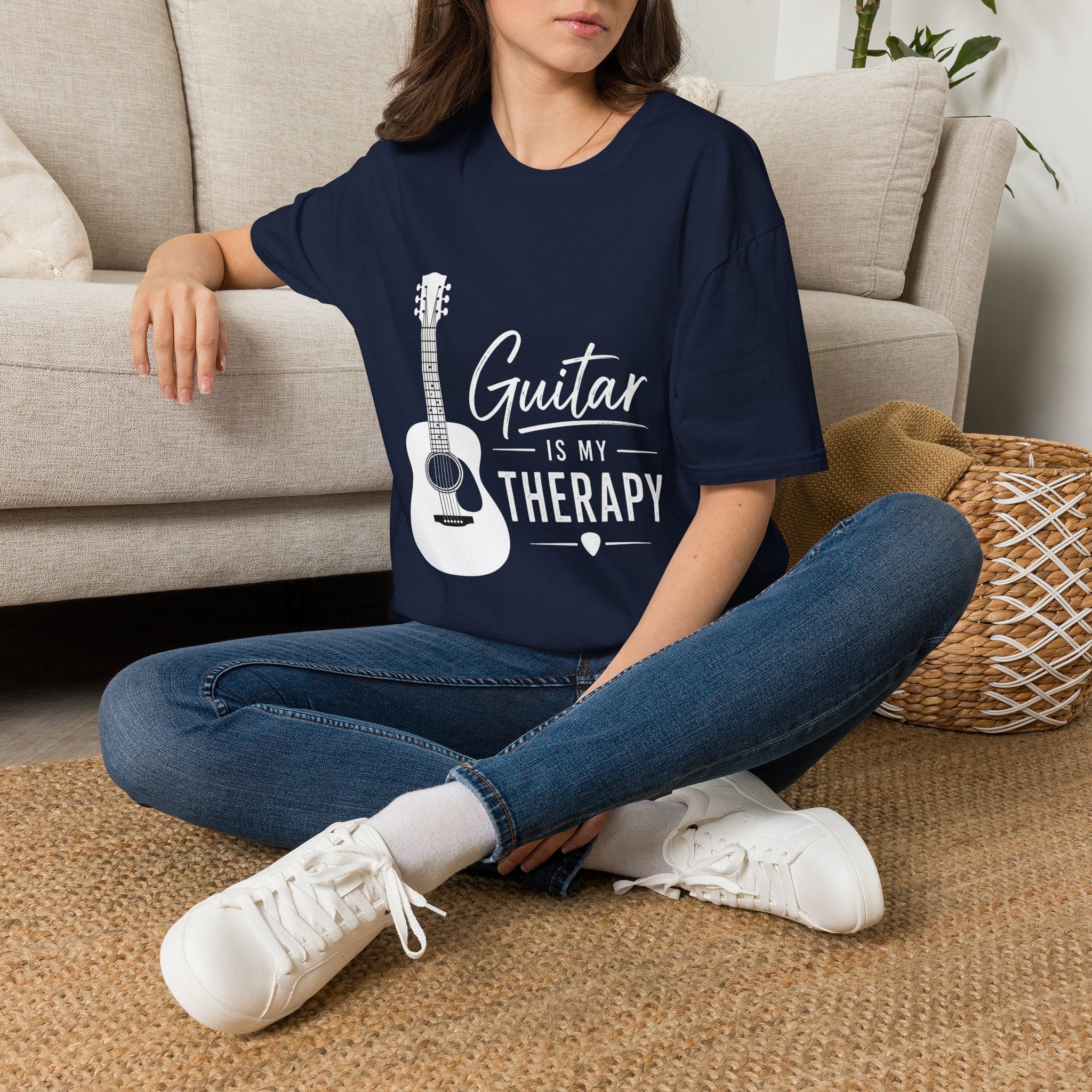 Unisex T-Shirt – Guitar Is My Therapy | Music & Guitar Tee