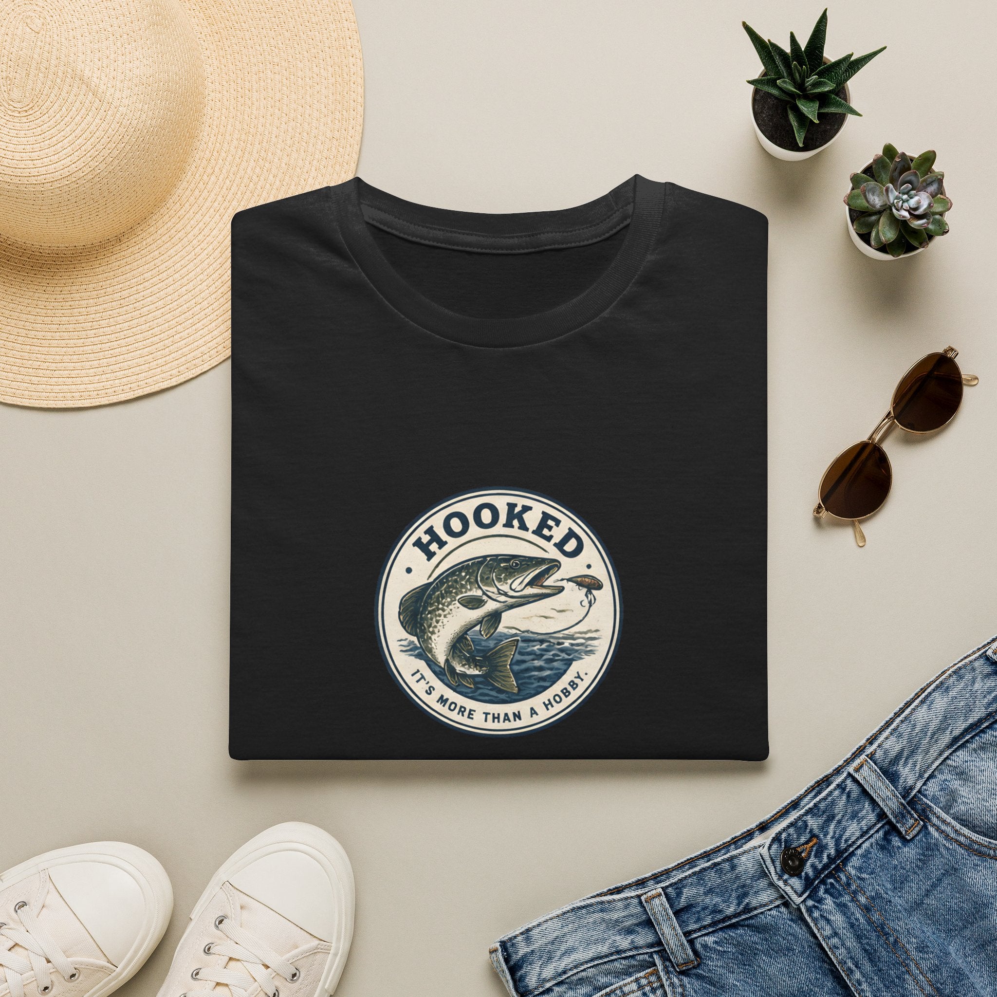 Unisex T-Shirt – Hooked | Fishing & Angling Tee