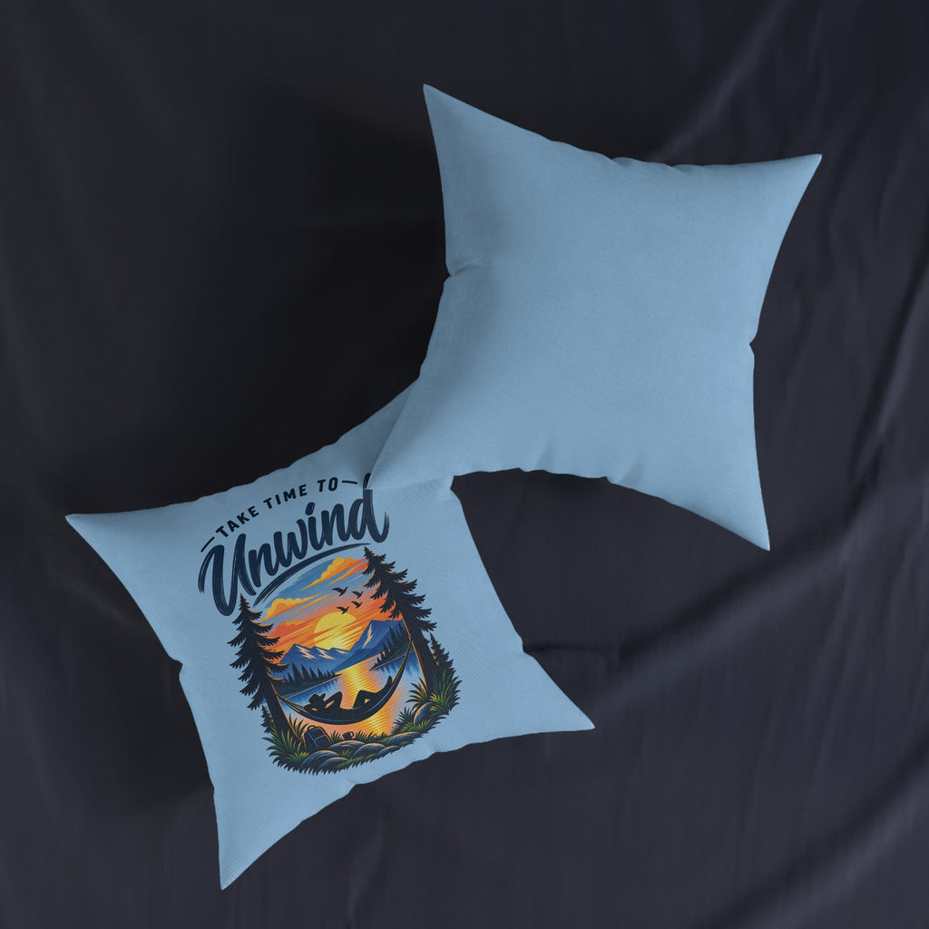 Square Cushion – Take Time to Unwind | Relaxing Home Decor