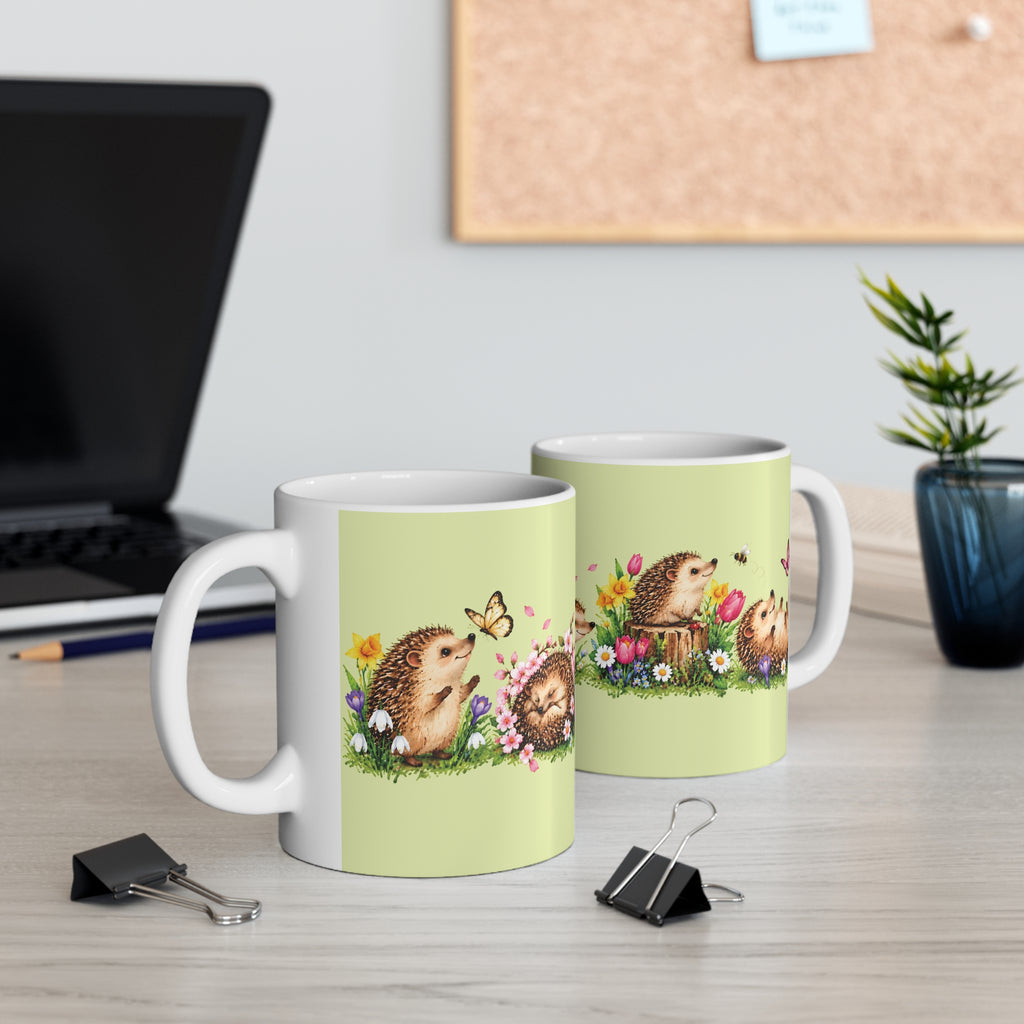 Ceramic Mug - Hedgehog Spring Fun