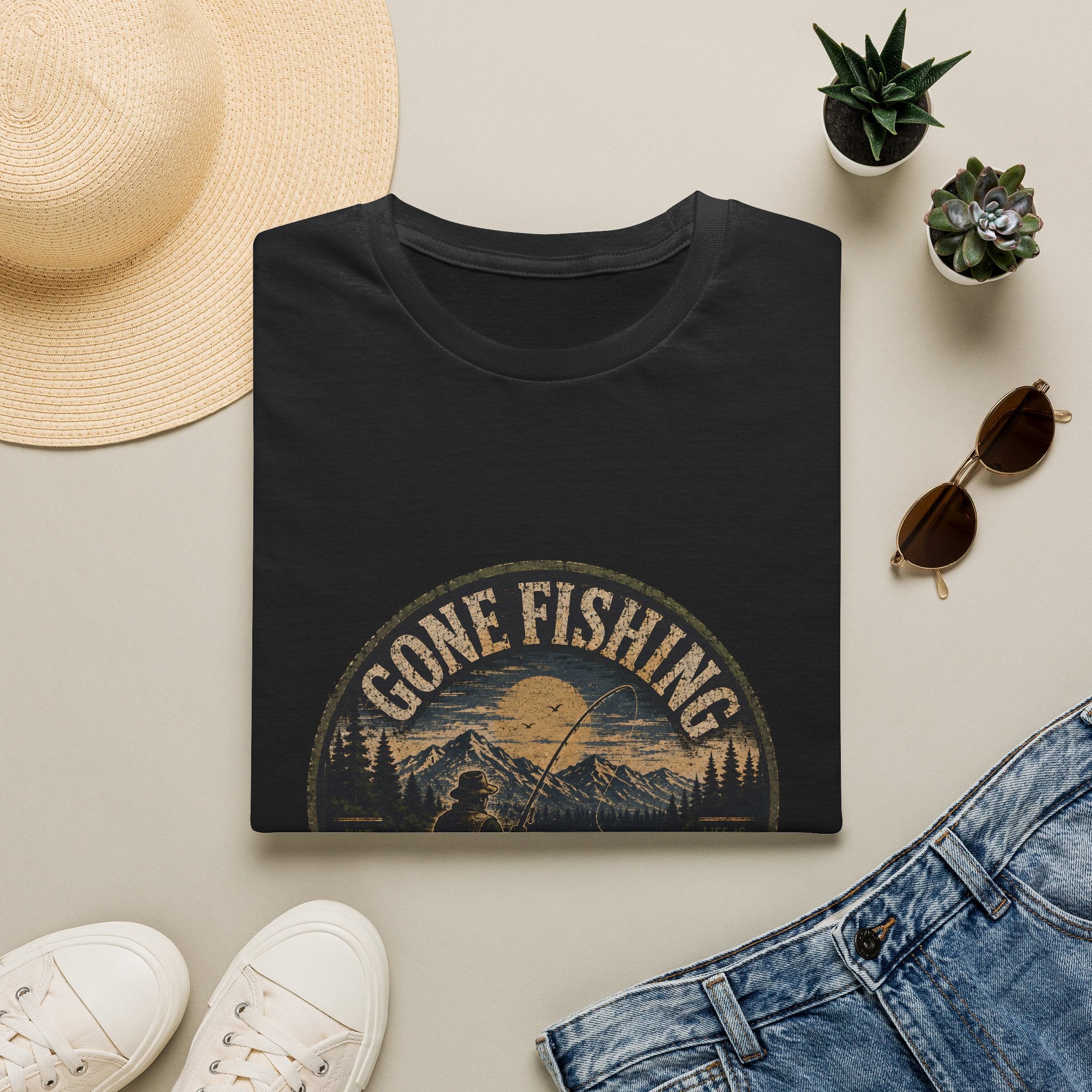 Unisex T-Shirt - Gone Fishing | Fishing Graphic Tee