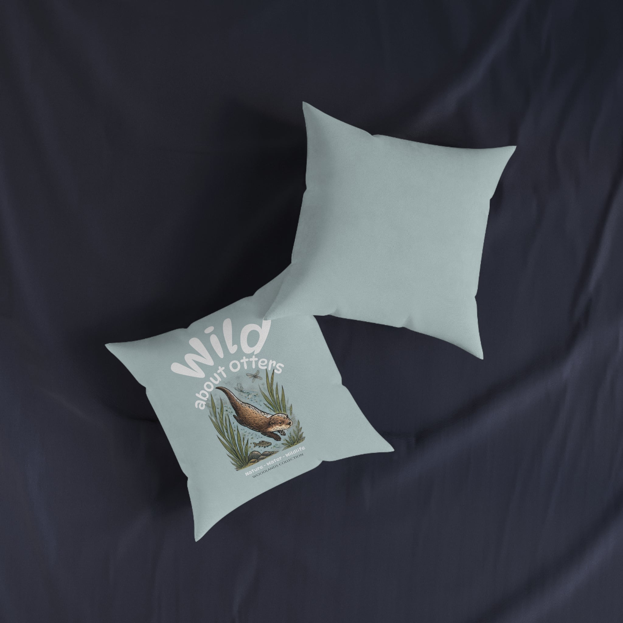 Square Cushion - Wild about Otters