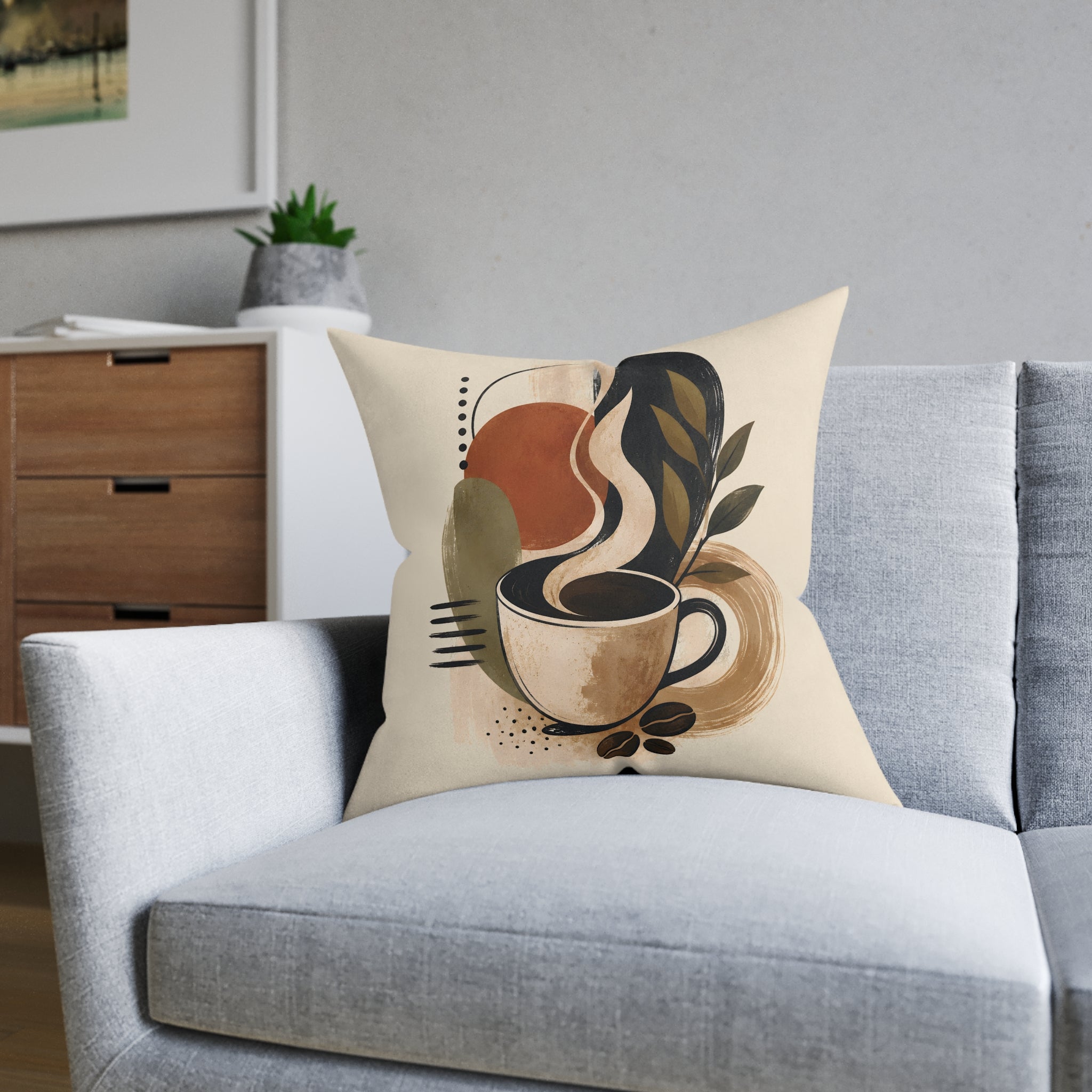 Square Cushion – Coffee | Coffee Lover Cushion