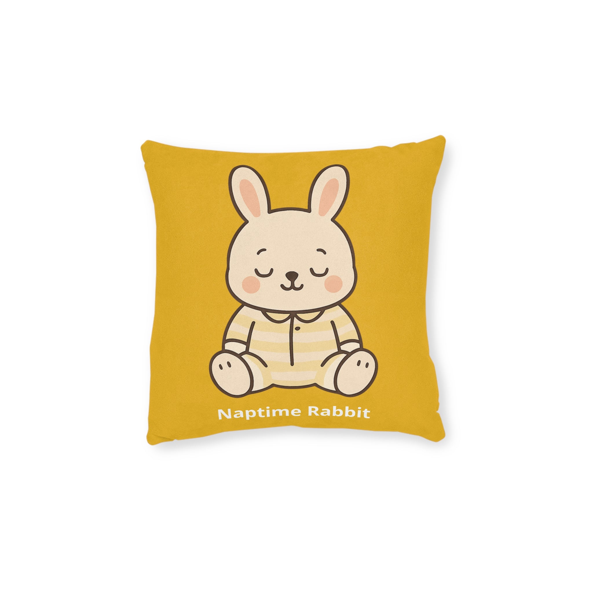 Square Cushion – Naptime Rabbit | The Woodland Dreamers