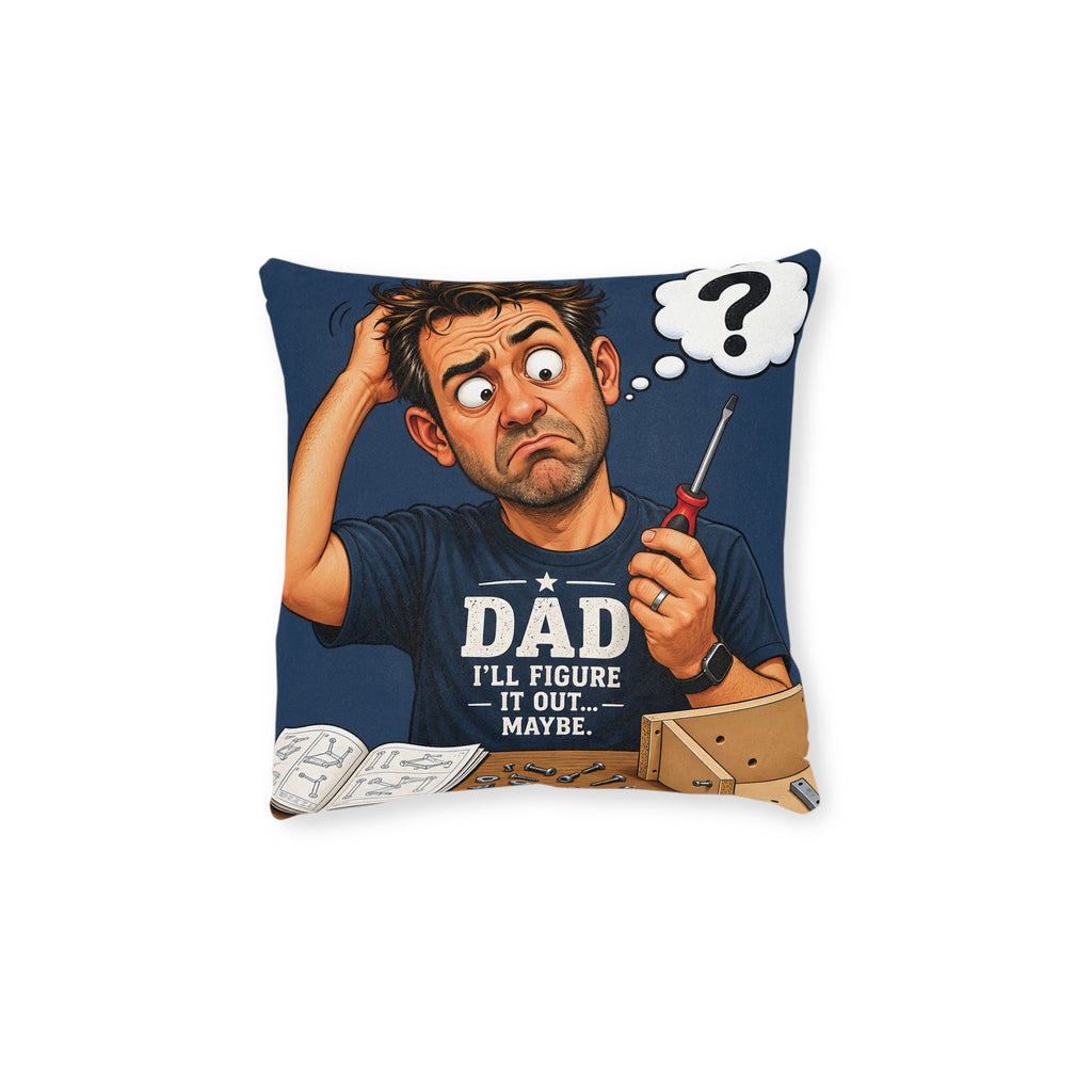 Square Cushion - Dad I'll Figure It Out. Maybe.