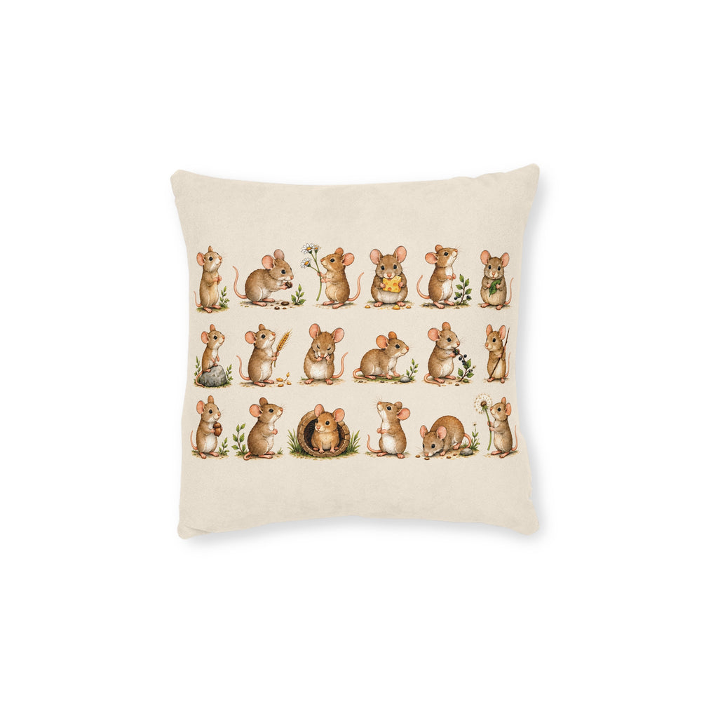 Square Cushion - Mouse - Woodland