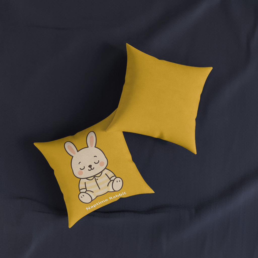 Square Cushion - Naptime Rabbit Design