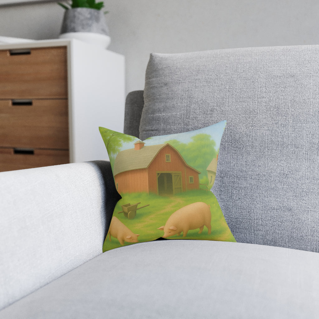 Square Cushion - Rustic Farm Design