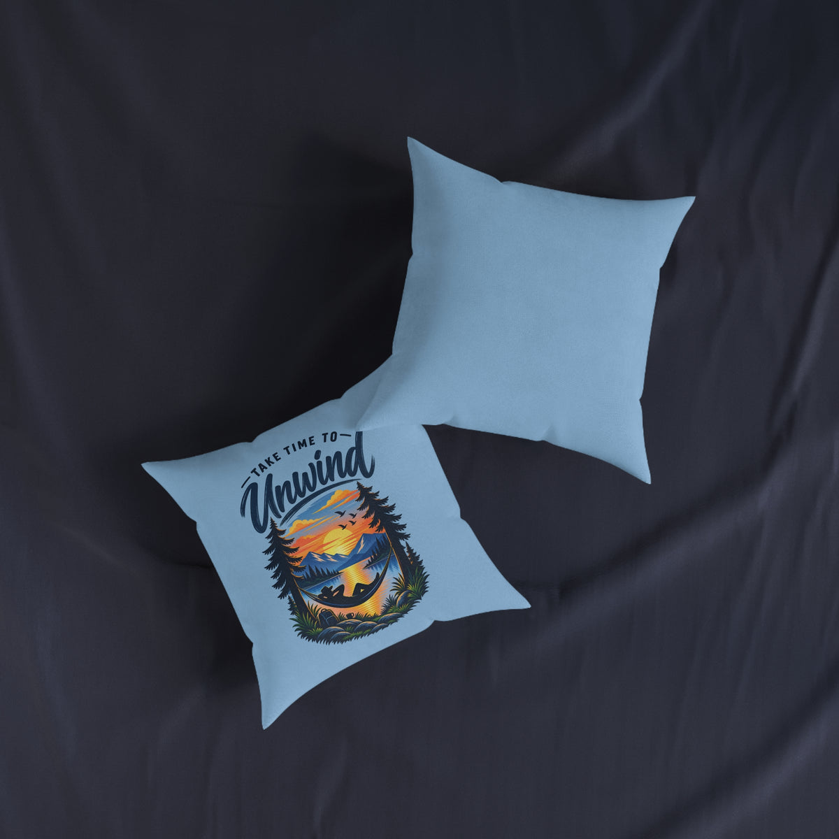 Square Cushion – Take Time to Unwind | Relaxing Home Decor