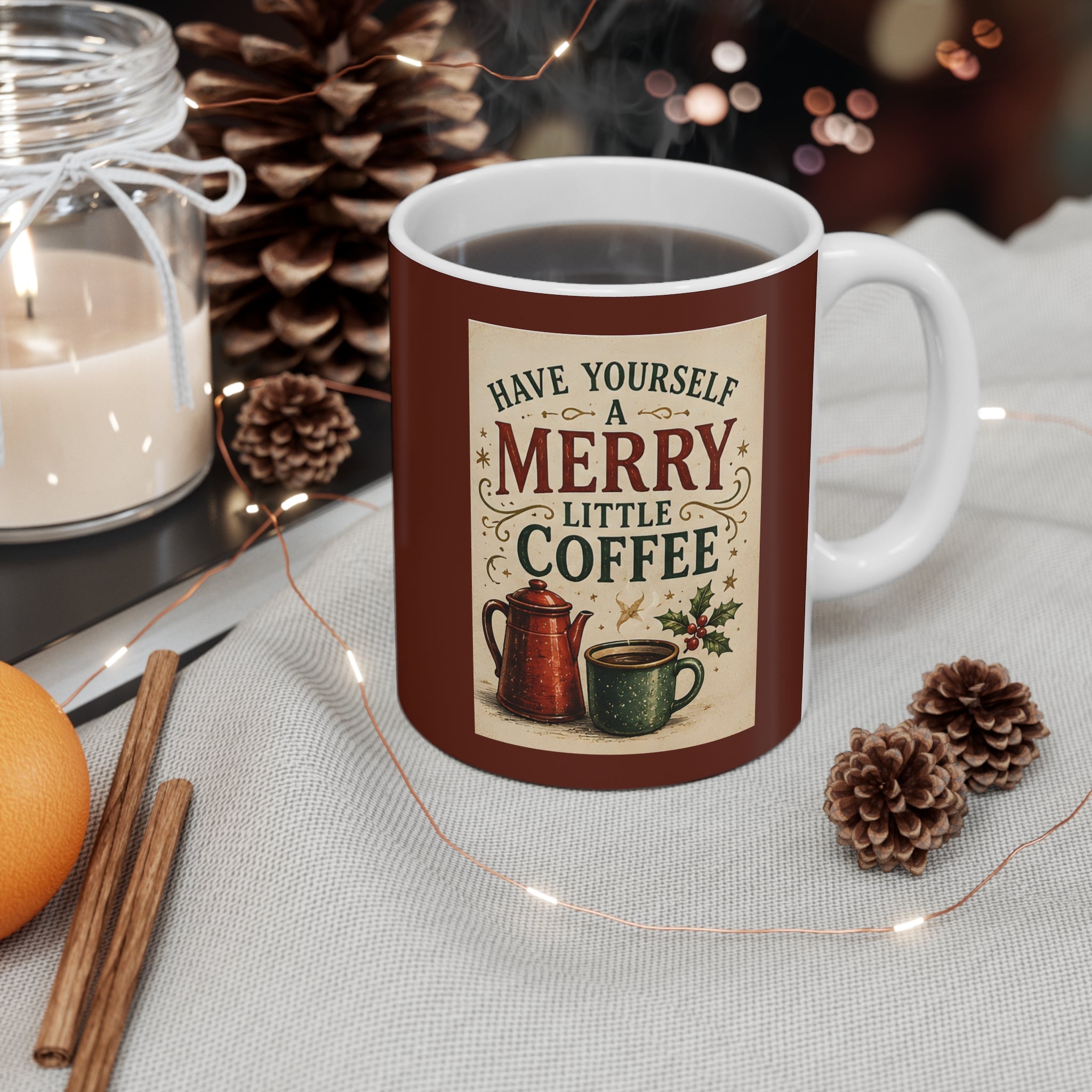Ceramic Christmas Mug – Have Yourself a Merry Little Coffee | Funny Christmas Coffee Mug