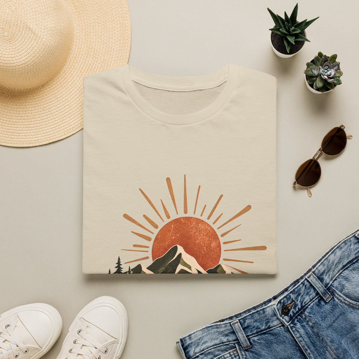 Unisex T-Shirt - Mountain Sun