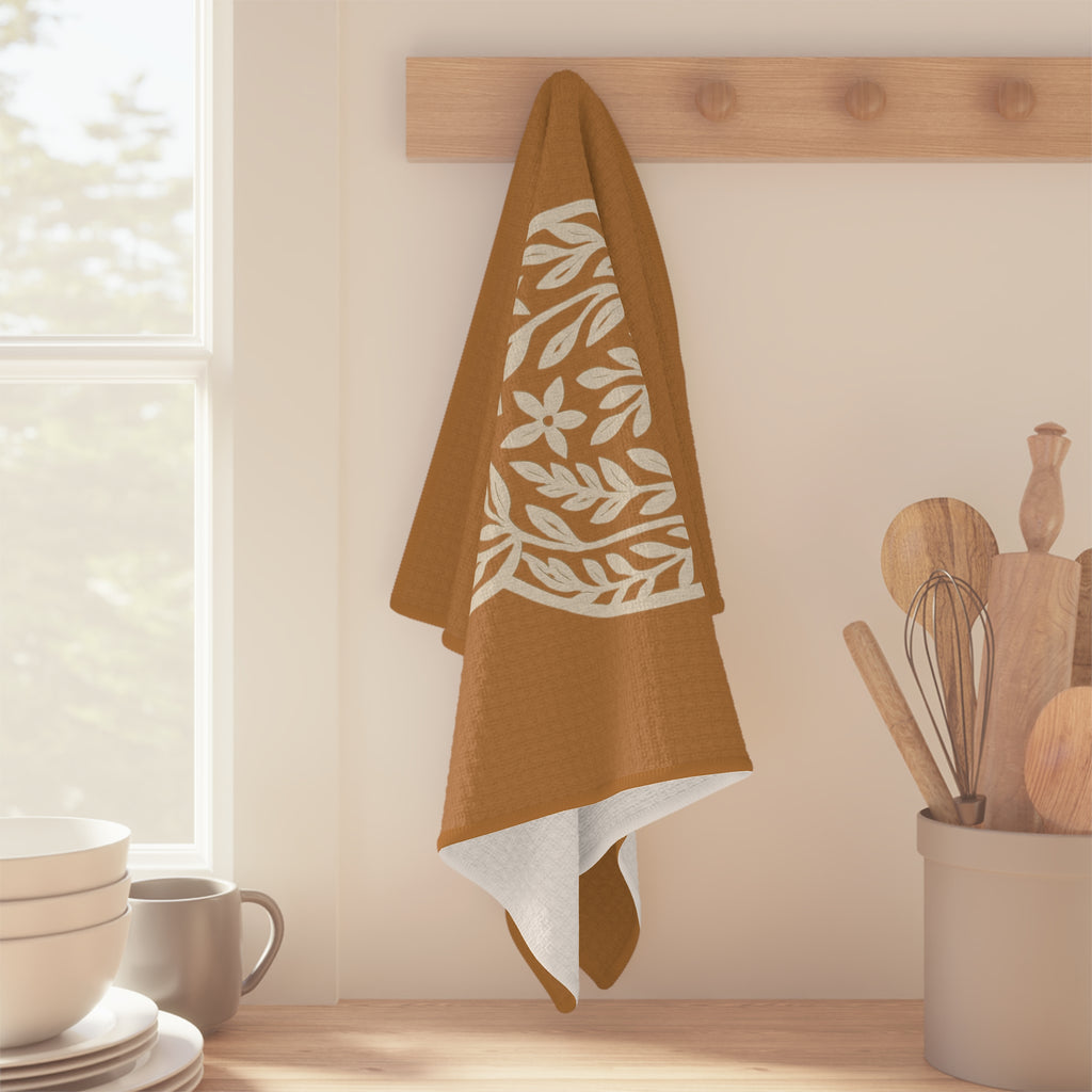 Microfiber Tea Towel - Floral Owl - Nature Design