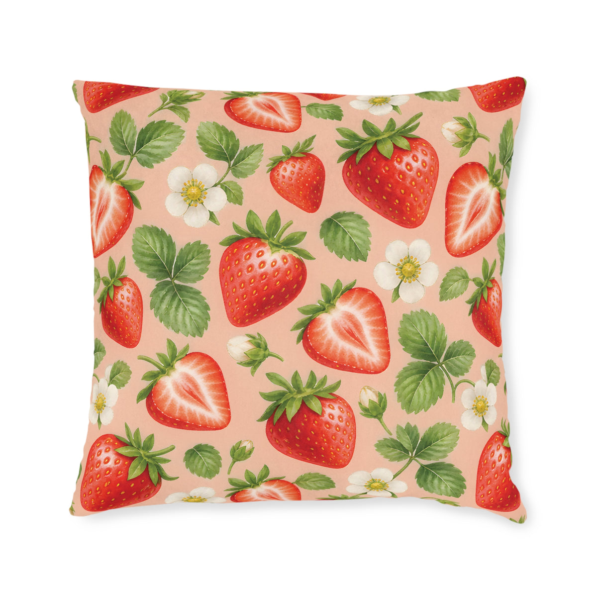 Square Cushion – Strawberry | Fruit & Nature Home Decor