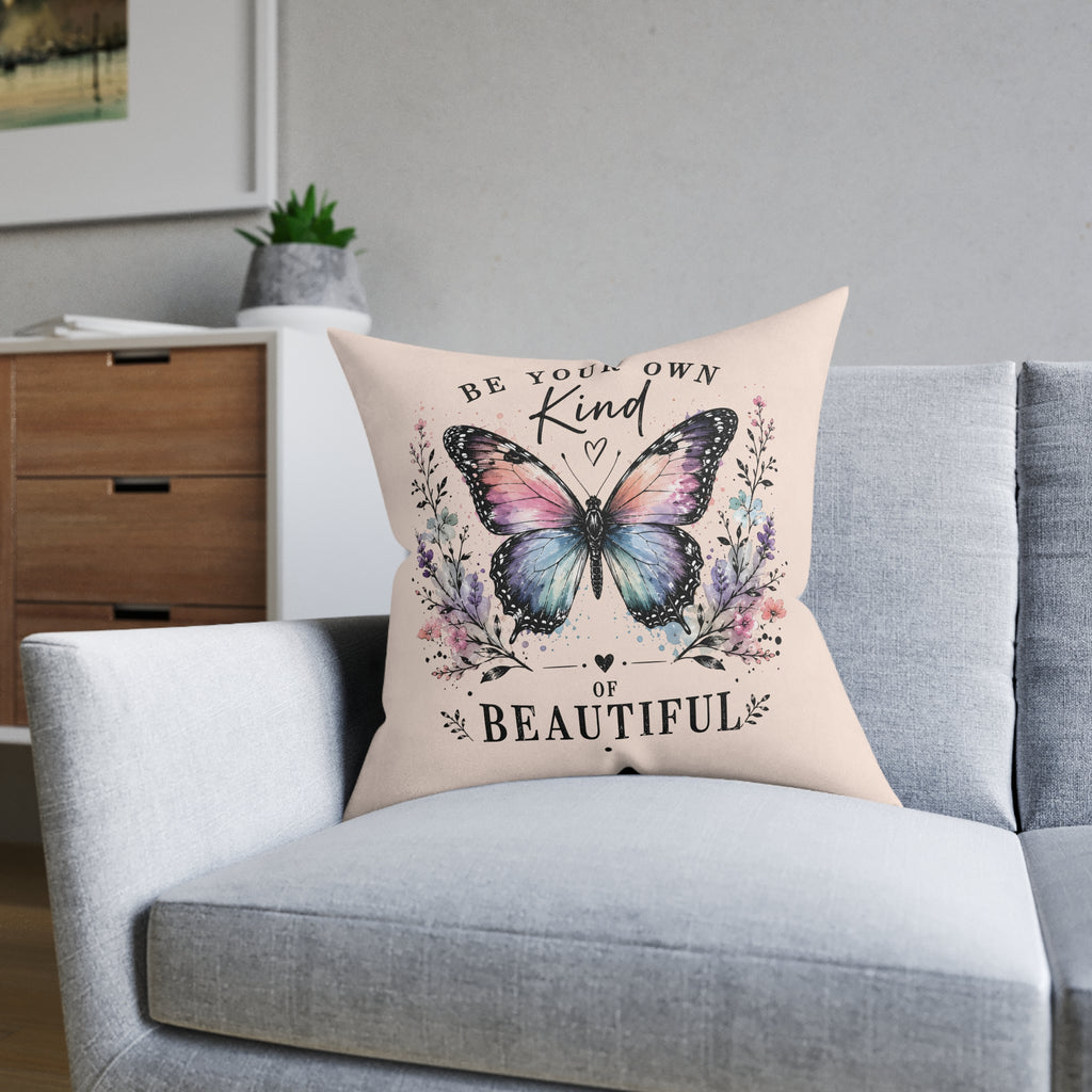 Square Cushion - Be Your Own Kind of Beautiful